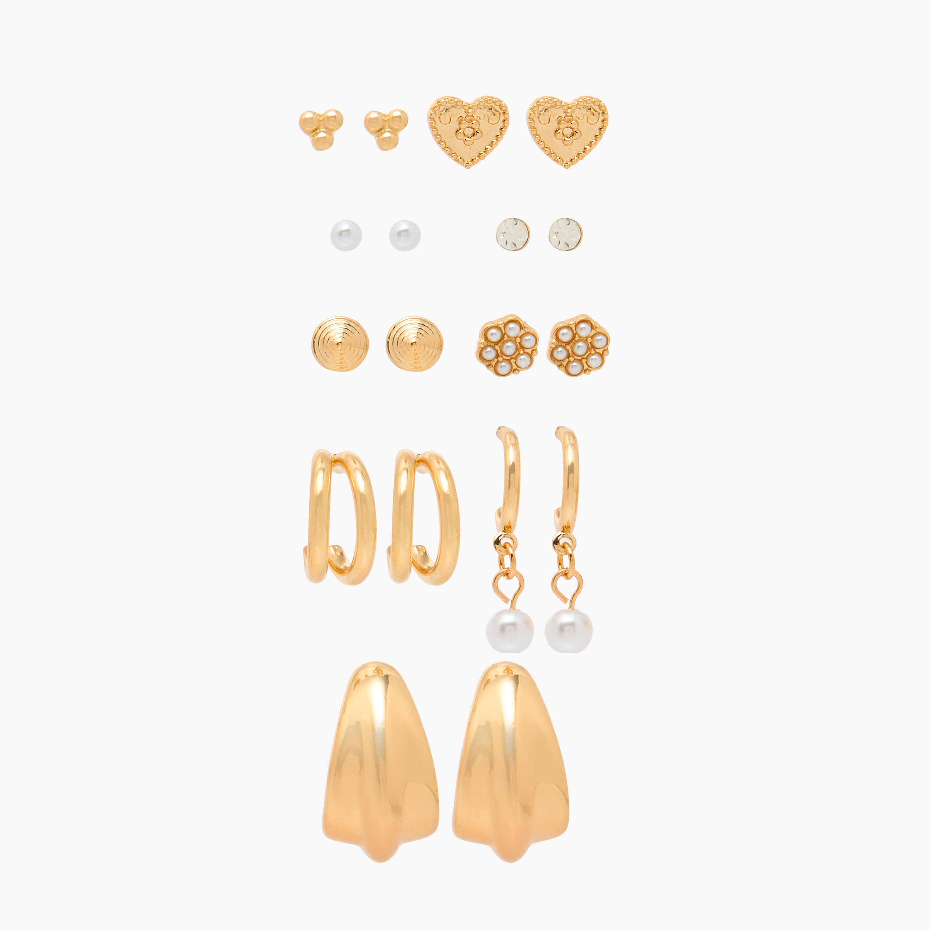 Assorted Earrings with Pushback Closure - Set of 9-women-watchesandjewellery-jewellery-earrings-image-1