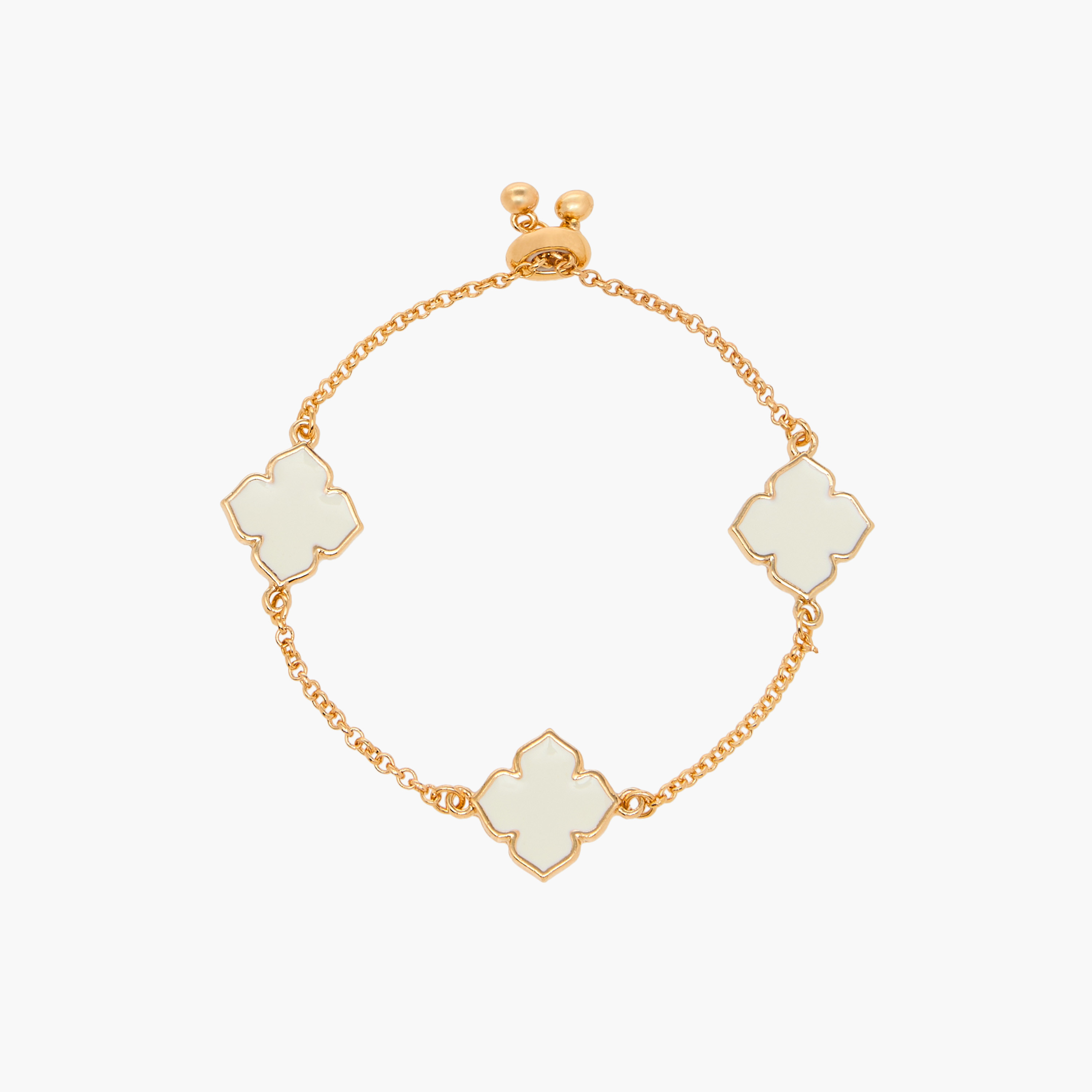 Clover Charm Bracelet with Slider Closure-women-watchesandjewellery-jewellery-banglesandbracelets-image-2