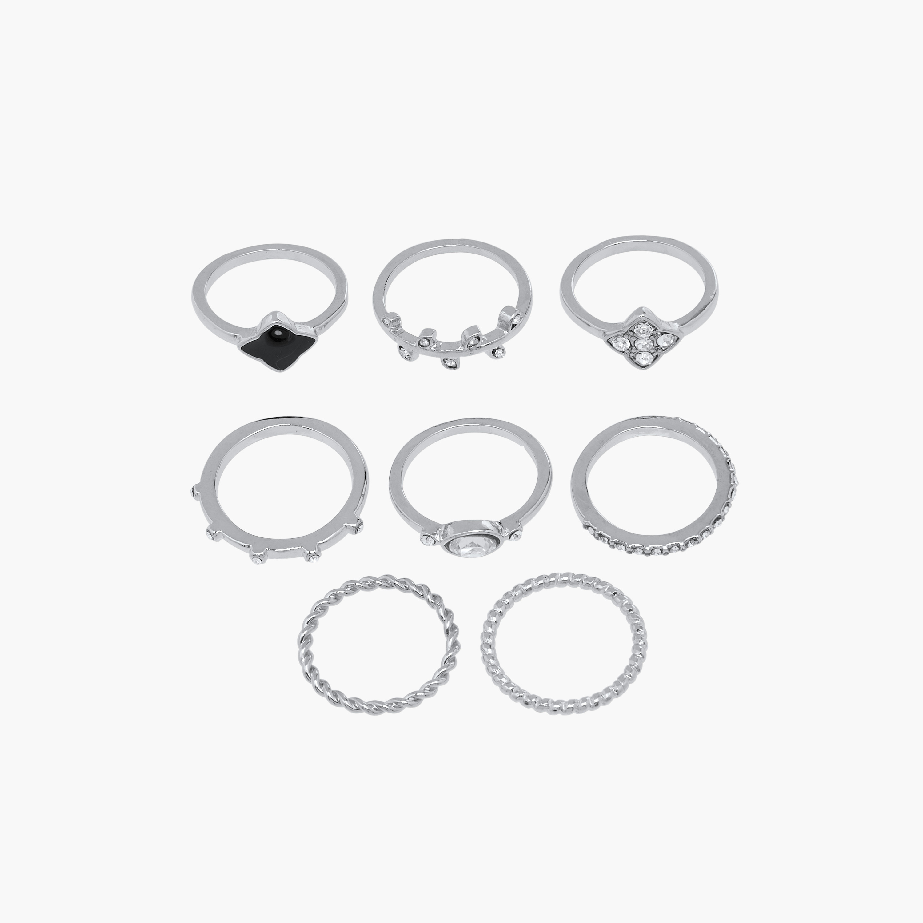Embellished 8-Piece Ring Set - L-XL-women-watchesandjewellery-jewellery-rings-image-1