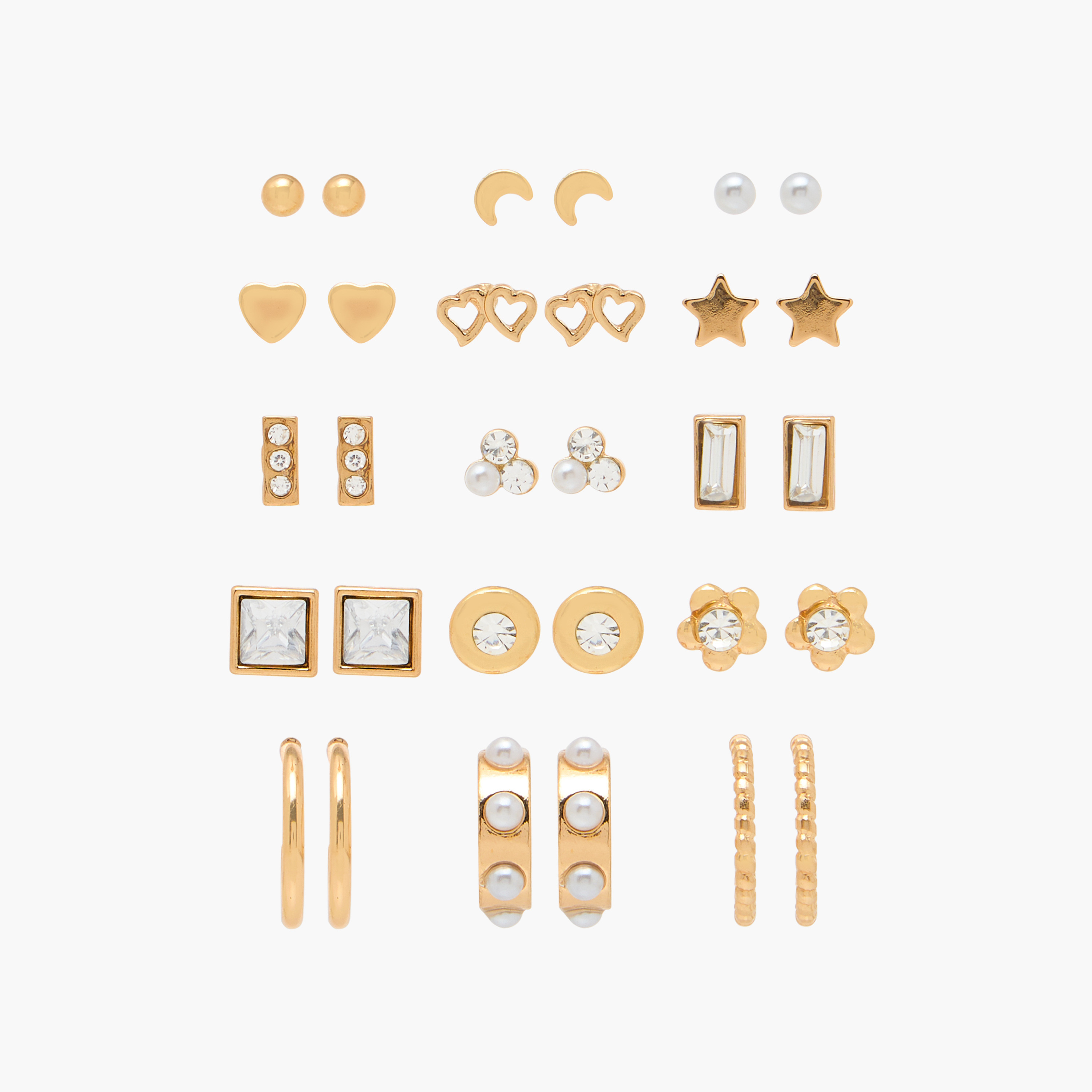 Assorted Earrings with Pushback Closure - Set of 15-women-watchesandjewellery-jewellery-earrings-image-1