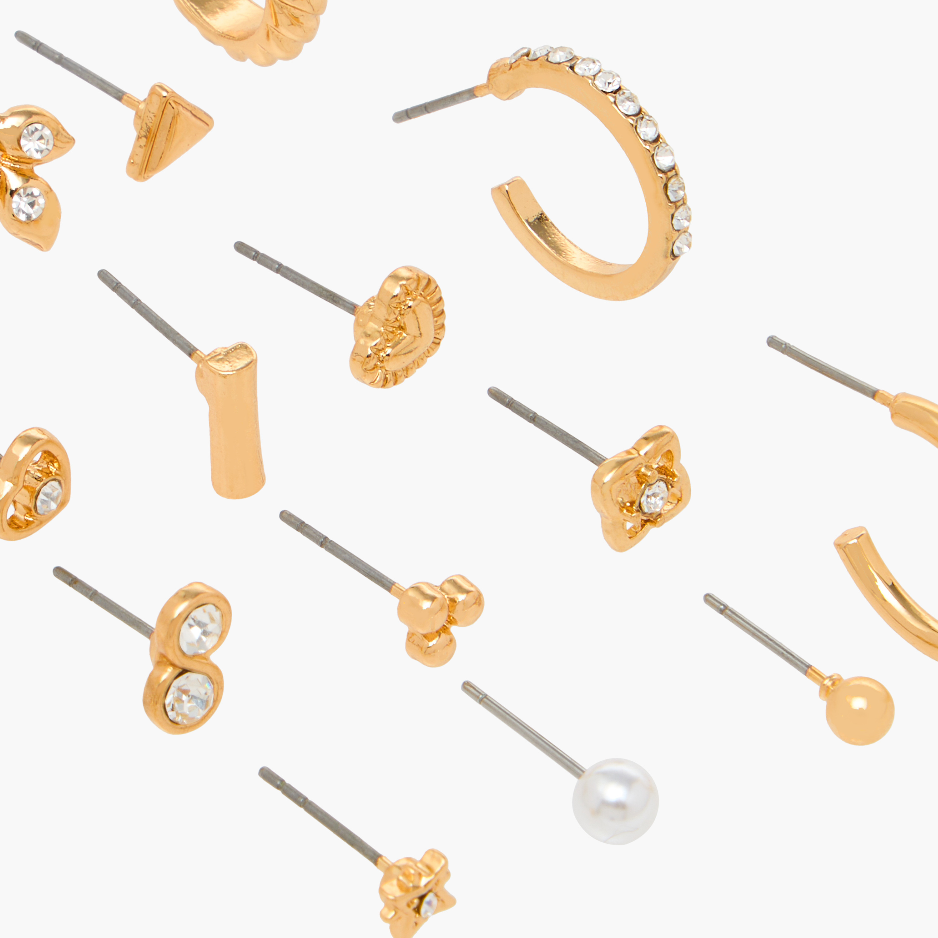 Metallic Earrings with Pushback Closure - Set of 15-women-watchesandjewellery-jewellery-earrings-image-3