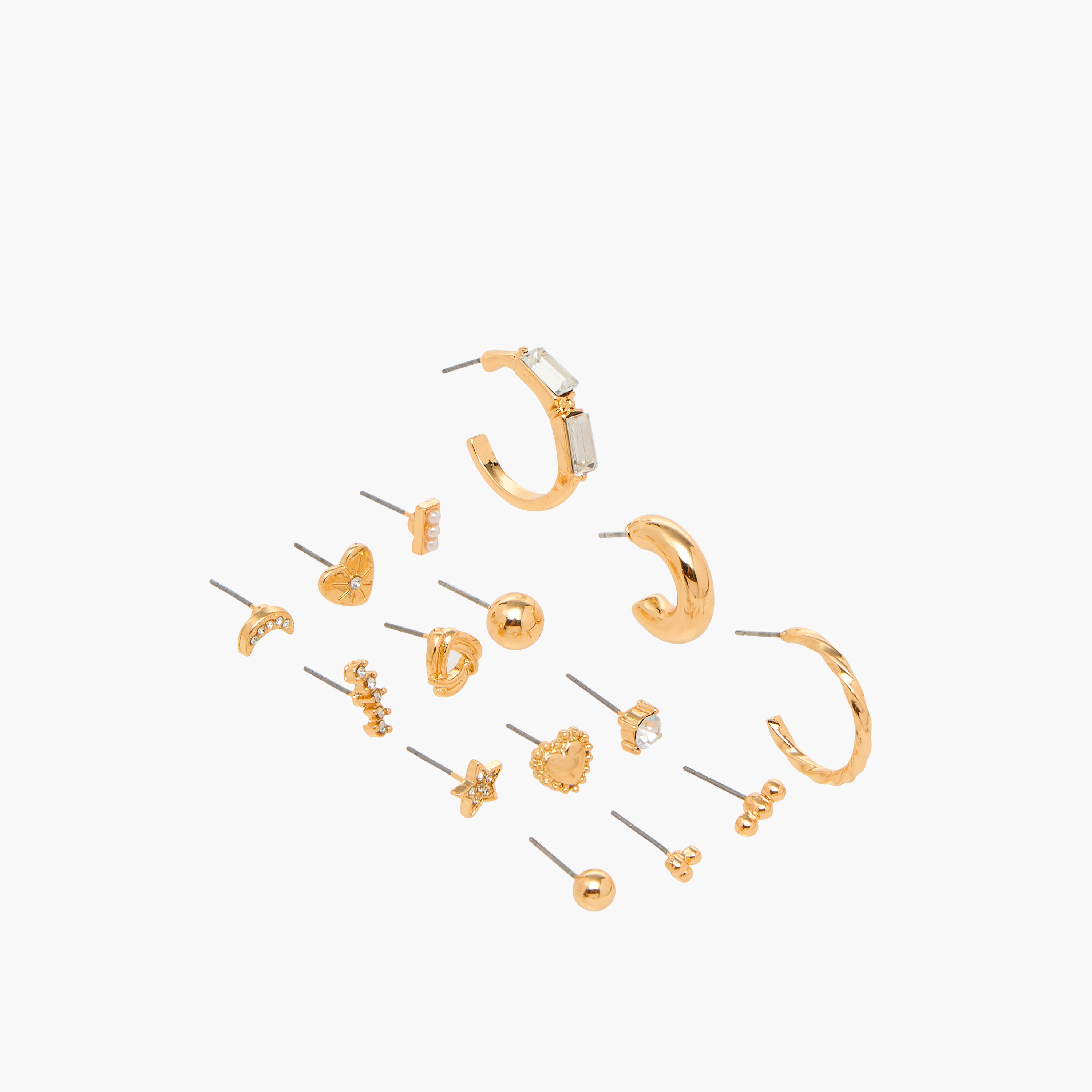 Metallic Earrings with Pushback Closure - Set of 15-women-watchesandjewellery-jewellery-earrings-image-2