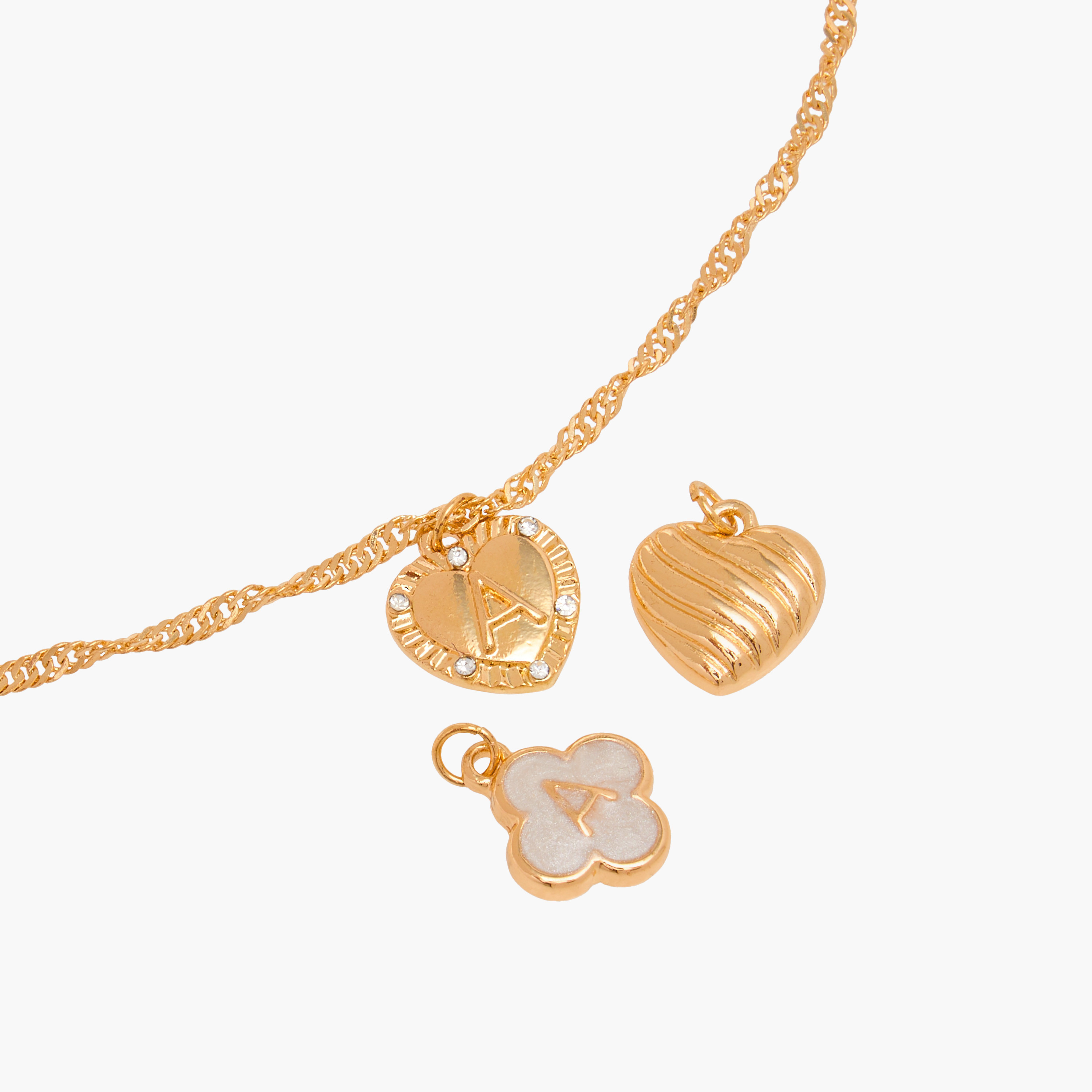 Alphabet A 3-Pendant Necklace with Lobster Clasp-women-watchesandjewellery-jewellery-necklacesandpendants-image-3