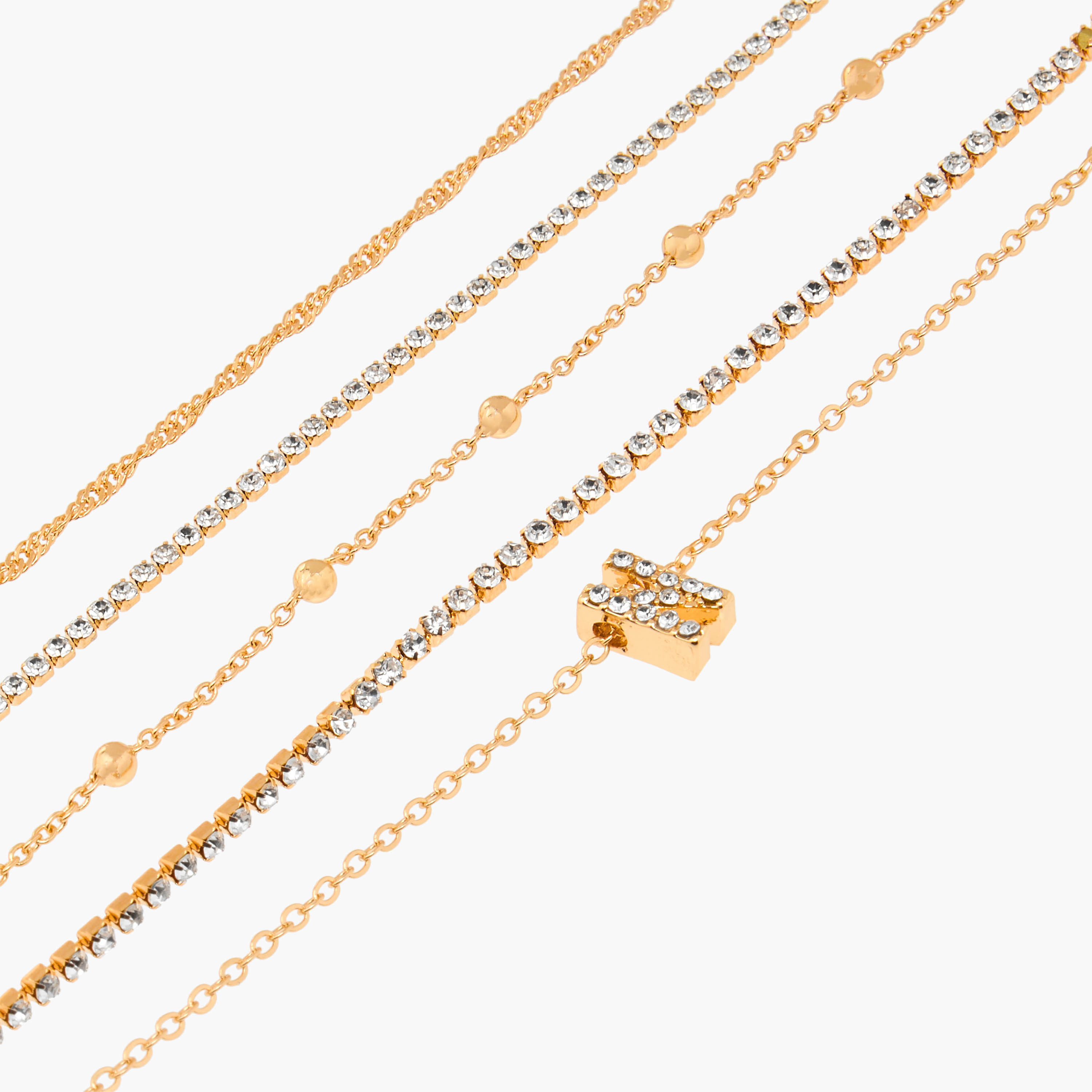 Assorted Chain Bracelet with Lobster Clasp Closure - Set of 5-women-watchesandjewellery-jewellery-banglesandbracelets-image-12