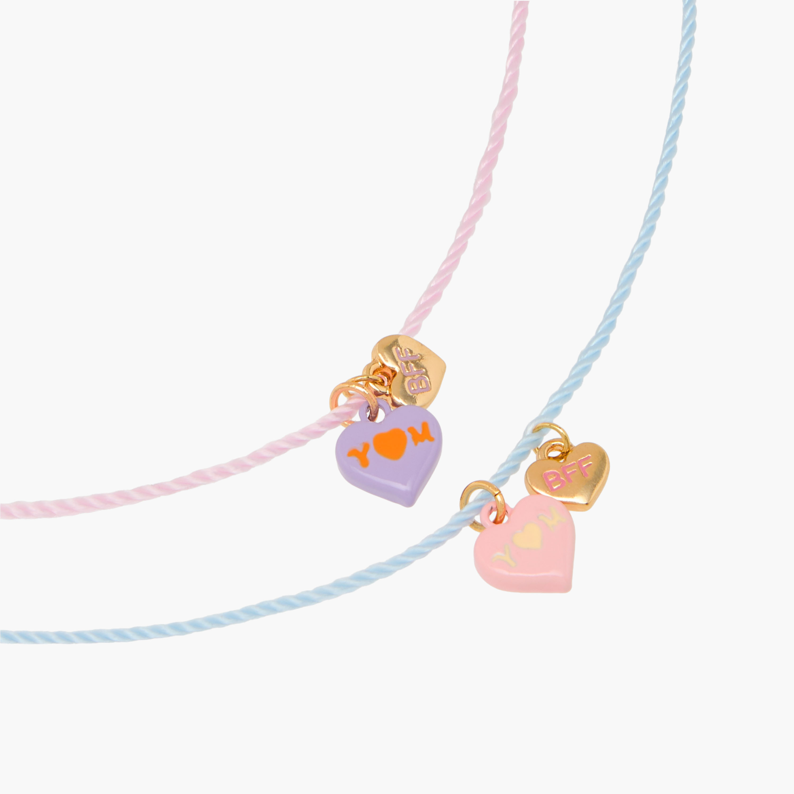 Heart Pendant BFF Necklace with Lobster Clasp - Set of 2-women-watchesandjewellery-jewellery-necklacesandpendants-image-4