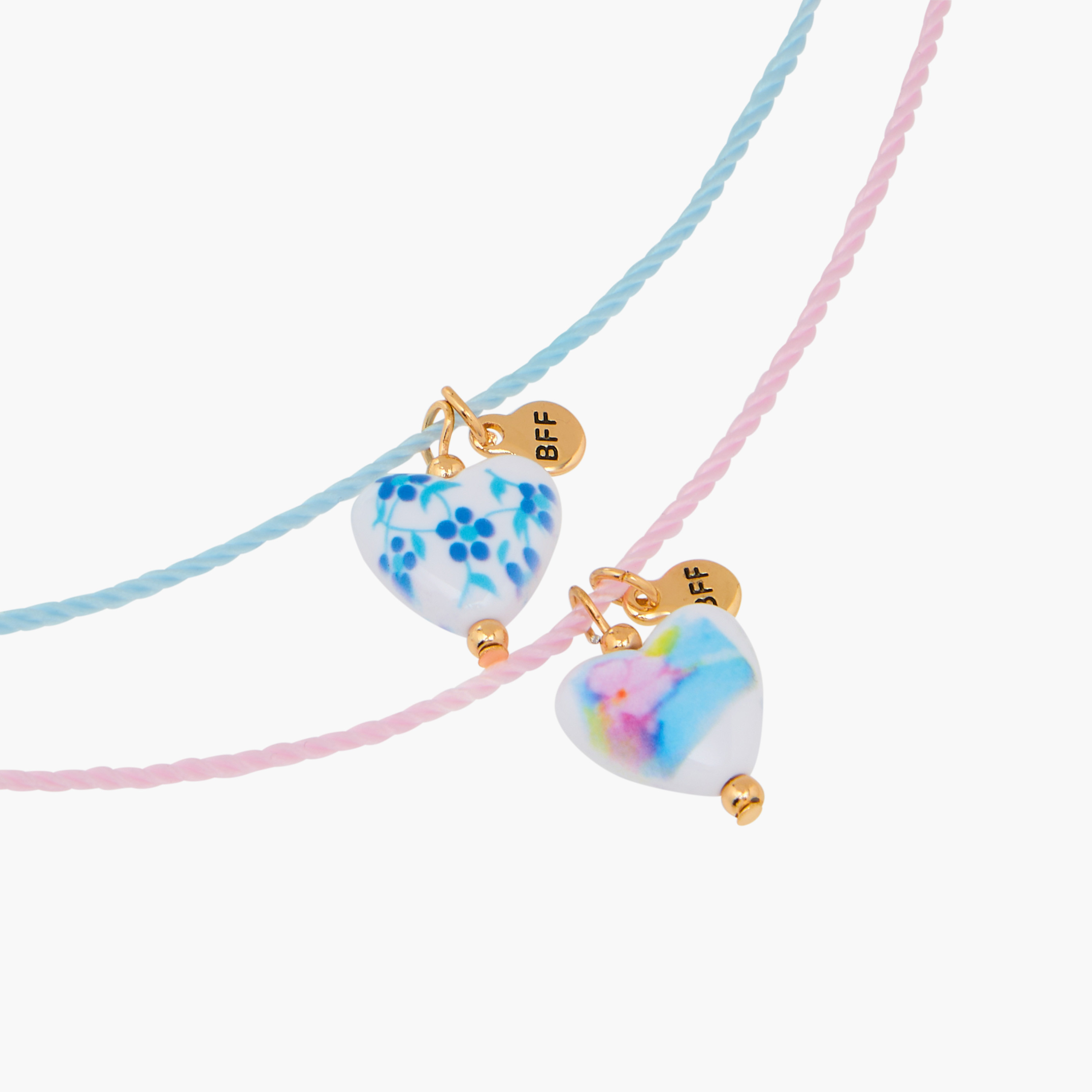 Heart Pendant BFF Necklace with Lobster Clasp - Set of 2-women-watchesandjewellery-jewellery-necklacesandpendants-image-4
