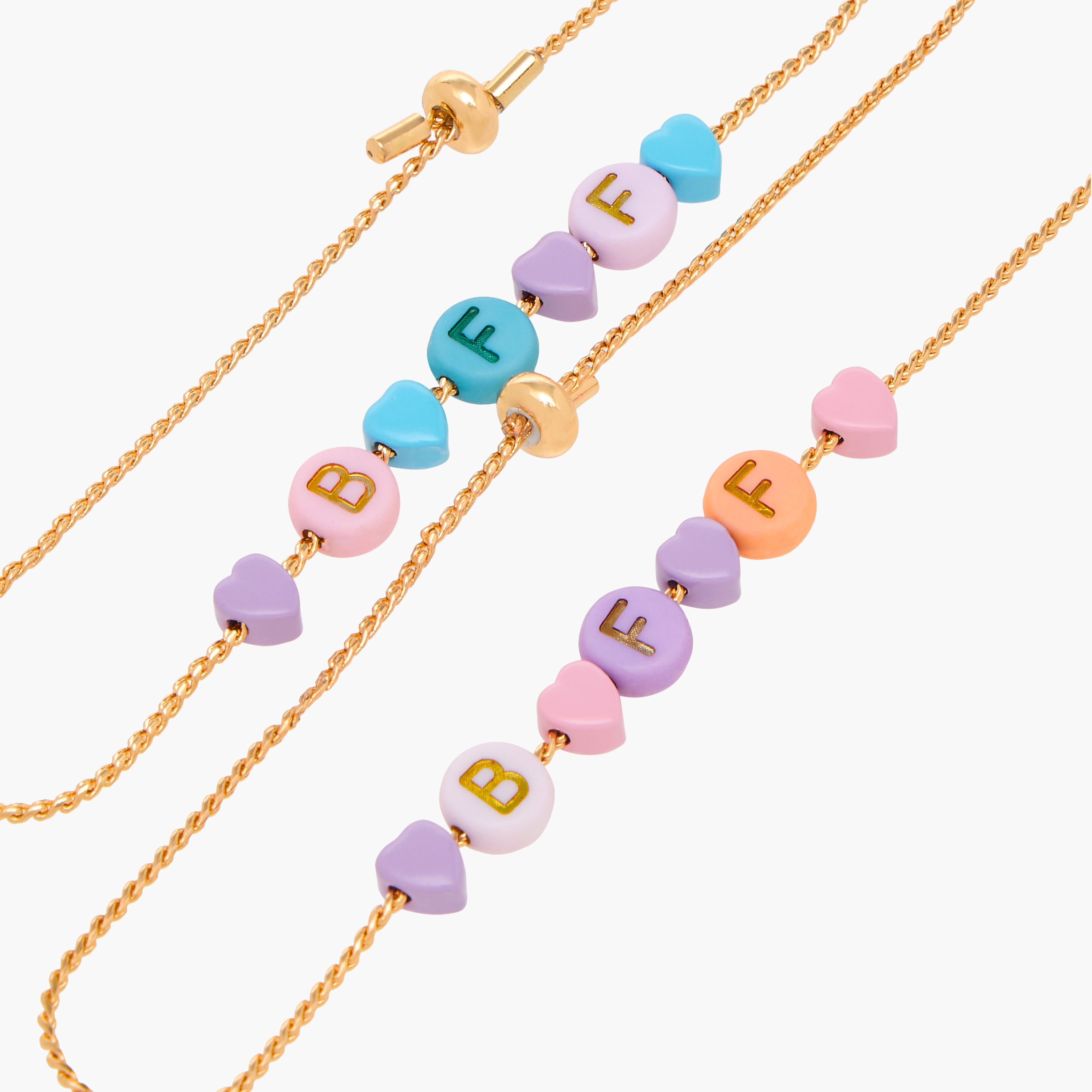 BFF Charm Bracelet with Slider Closure - Set of 2-women-watchesandjewellery-jewellery-banglesandbracelets-image-7