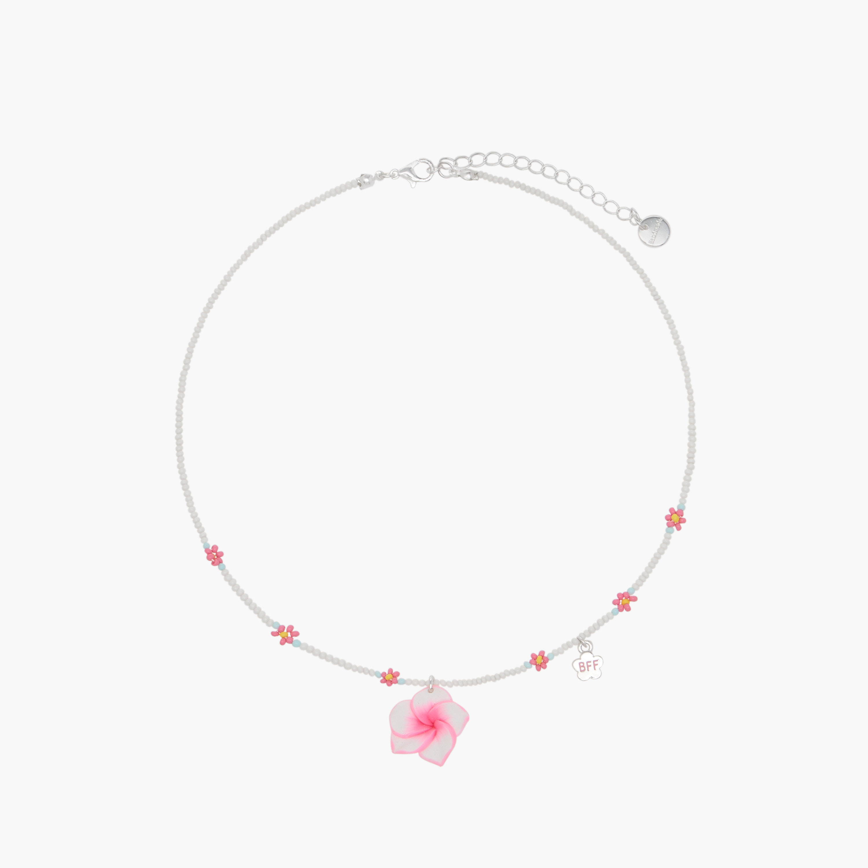 Floral Beaded BFF Necklace with Lobster Clasp Closure - Set of 2-women-watchesandjewellery-jewellery-necklacesandpendants-image-2