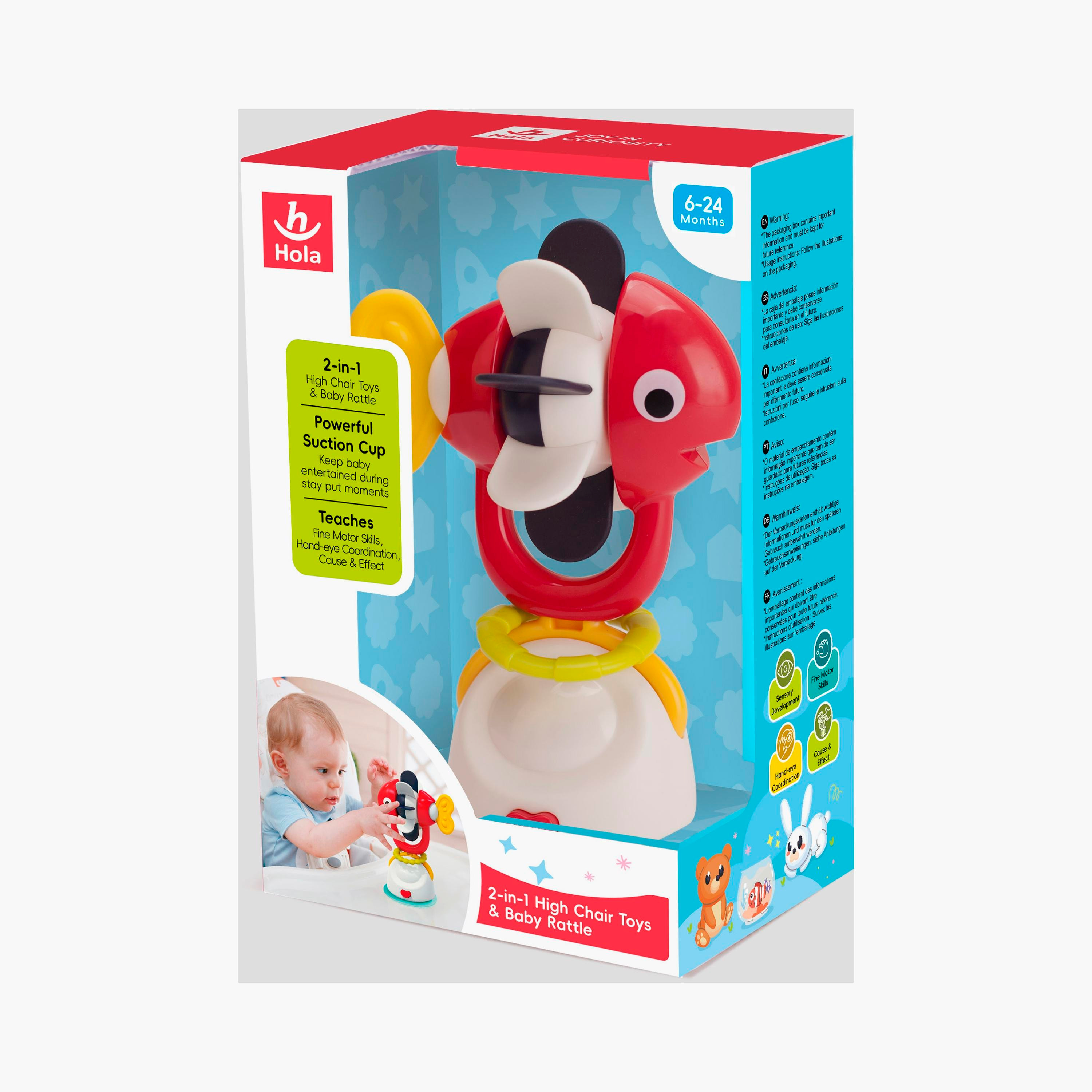 Hola 2-In-1 Highchair Toys & Baby Rattle Suction Toys Fish - 6 Months+-toys-babyandtoddlertoys-rattlesandteethers-image-4
