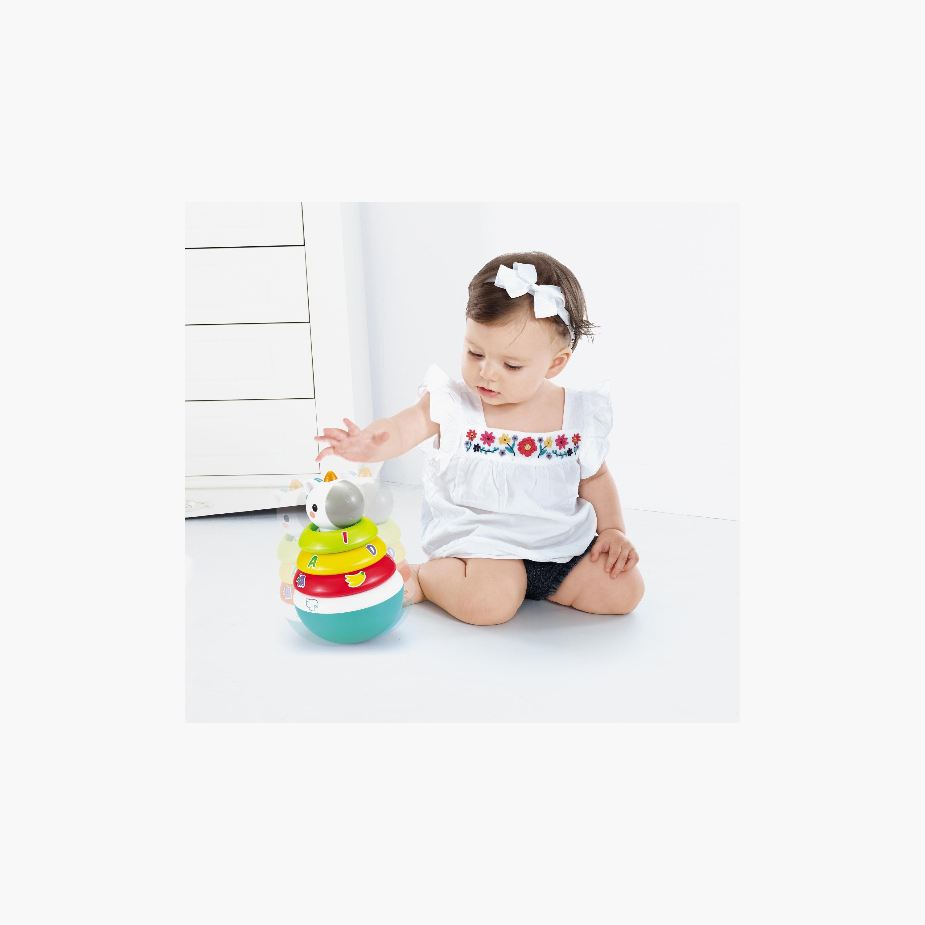Hola Roly-Poly Unicorn 3-in-1 Stacking Toy, Rocker & Rattle - 6 Months+-toys-babyandtoddlertoys-rattlesandteethers-image-2