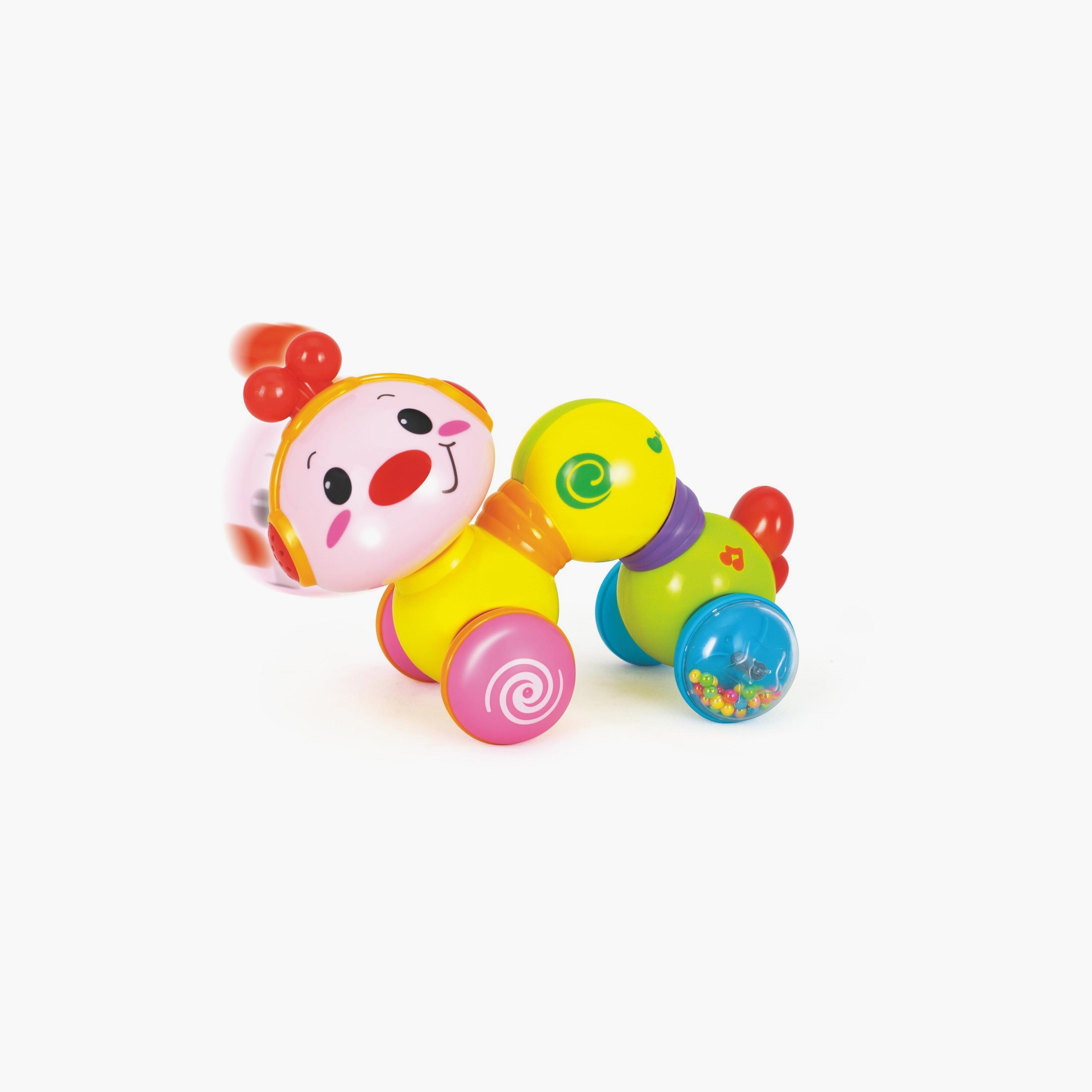 Hola Happy Wiggle Worm Interactive Crawling Toy with Lights - 12 Months+-toys-babyandtoddlertoys-lightsandmusicaltoys-image-3