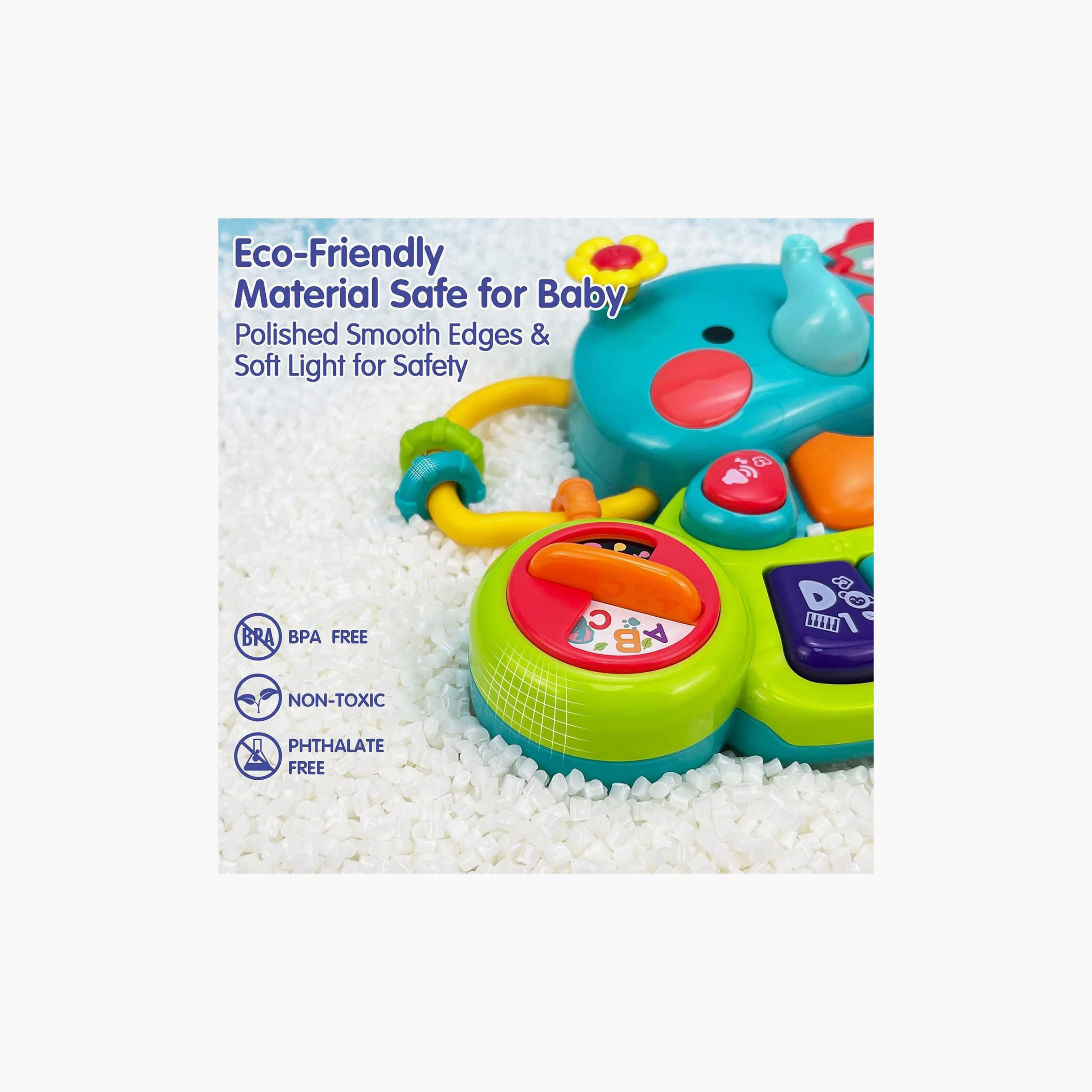 Hola 2-in-1 Musical Elephant Keyboard Interactive Baby Toy - 6 Months+-toys-educational-musicaltoys-image-9