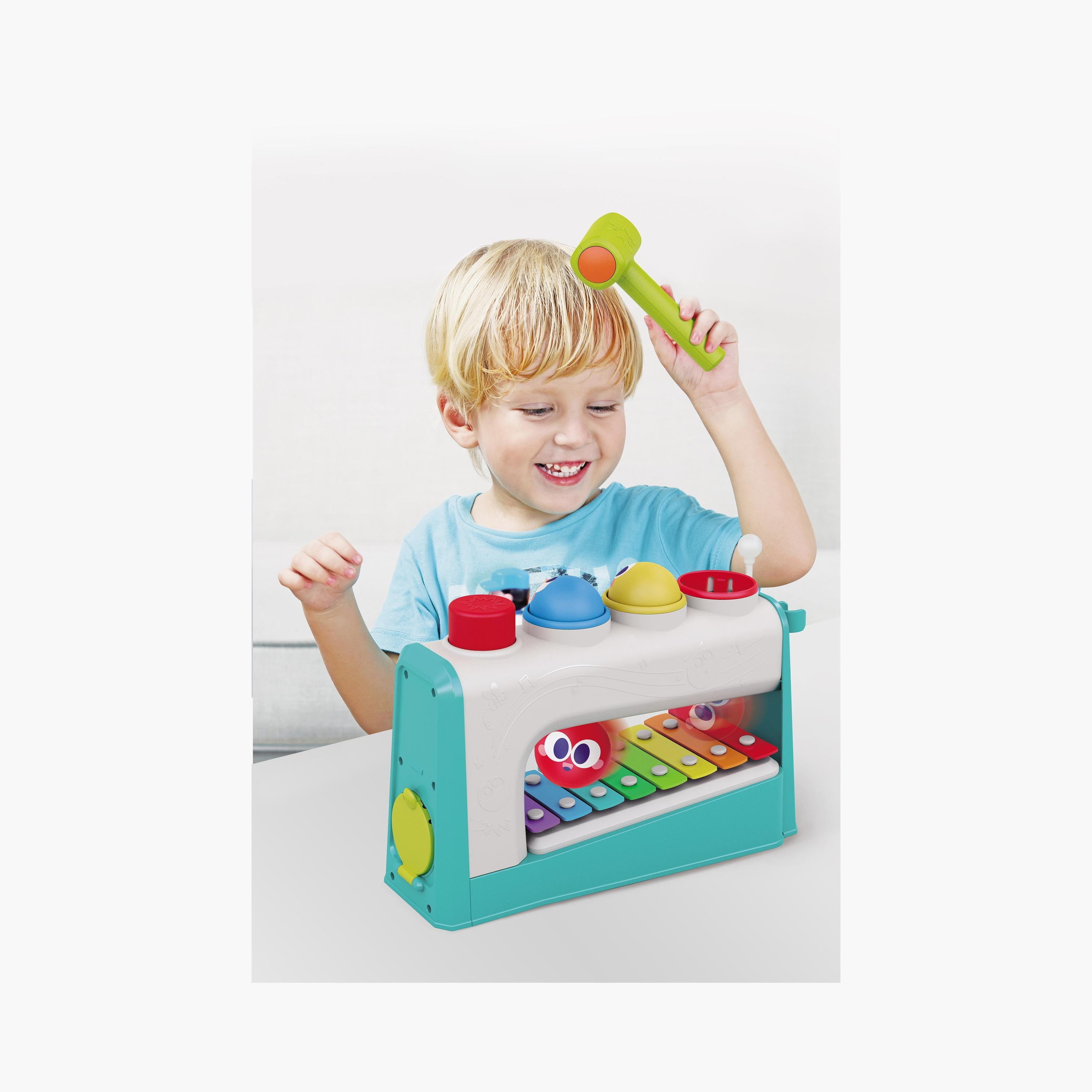 Hola Multifunctional Music Center 4in1 Montessori Toy - 12 Months+-toys-babyandtoddlertoys-lightsandmusicaltoys-image-2