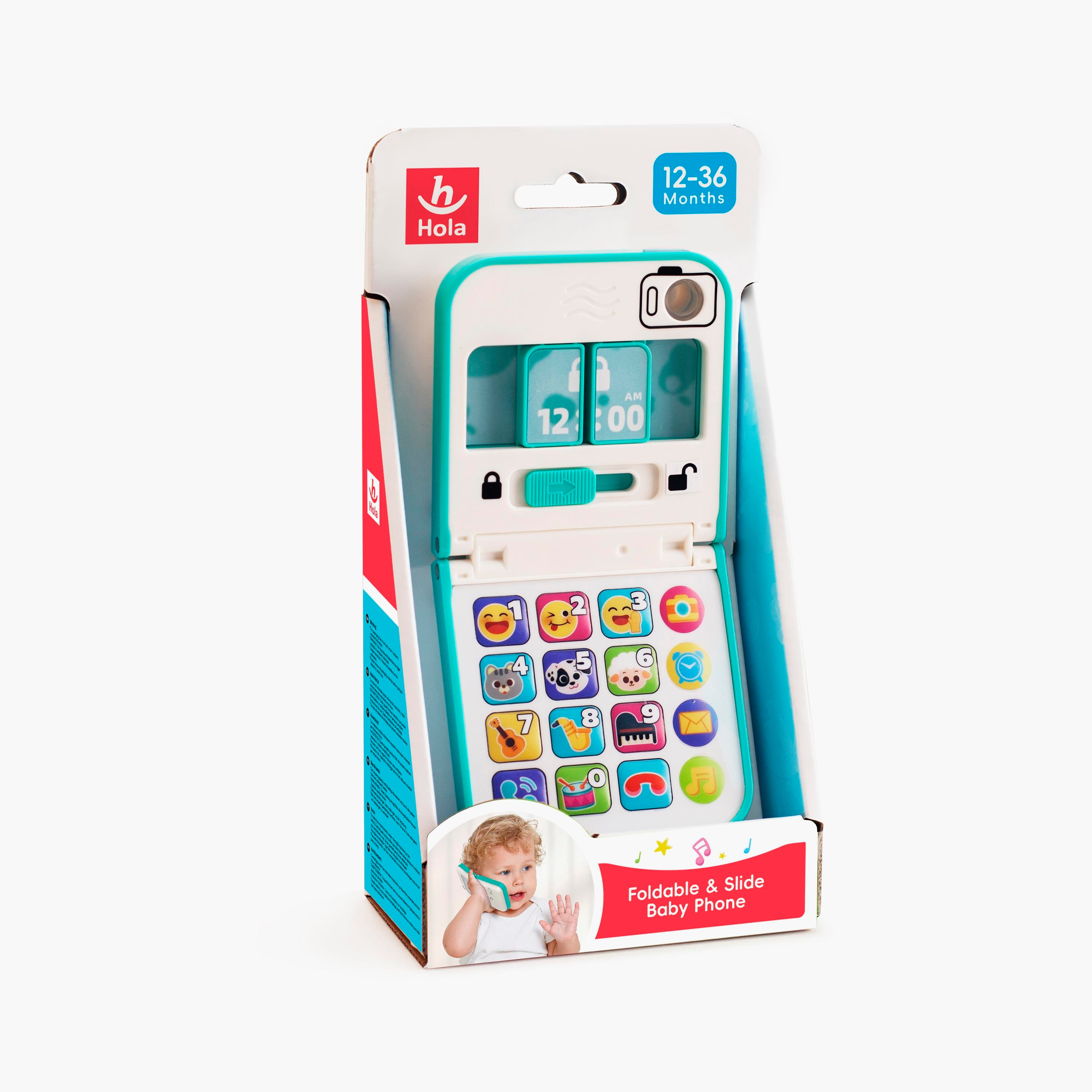 Hola Foldable & Slide Baby Phone Interactive Smartphone Toy - 6 Months+-toys-babyandtoddlertoys-learningtoys-image-3