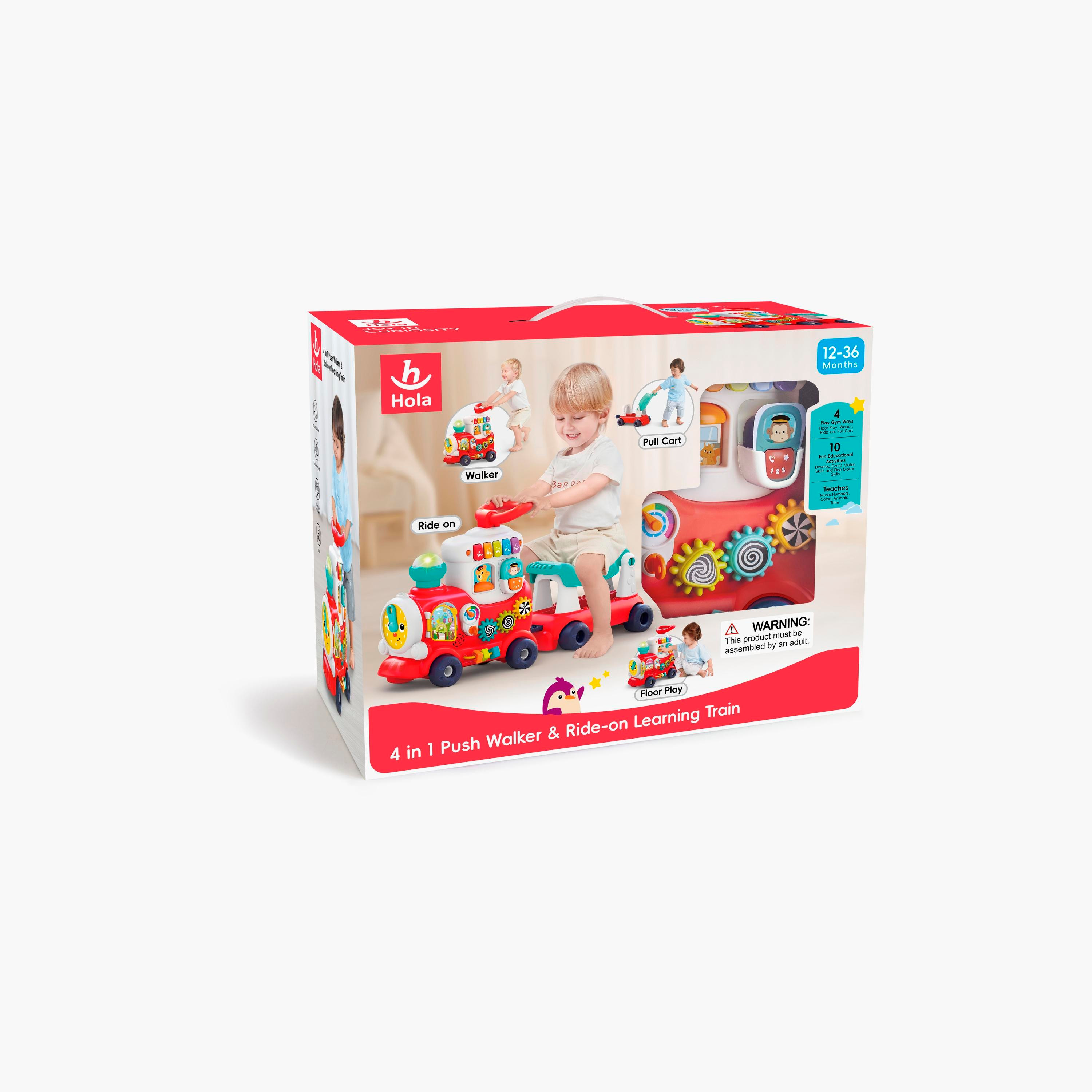 Hola 4-in-1 Push Walker & Ride-on Learning Train - 12 Months+-toys-playvehicles-trainsandbuses-image-8