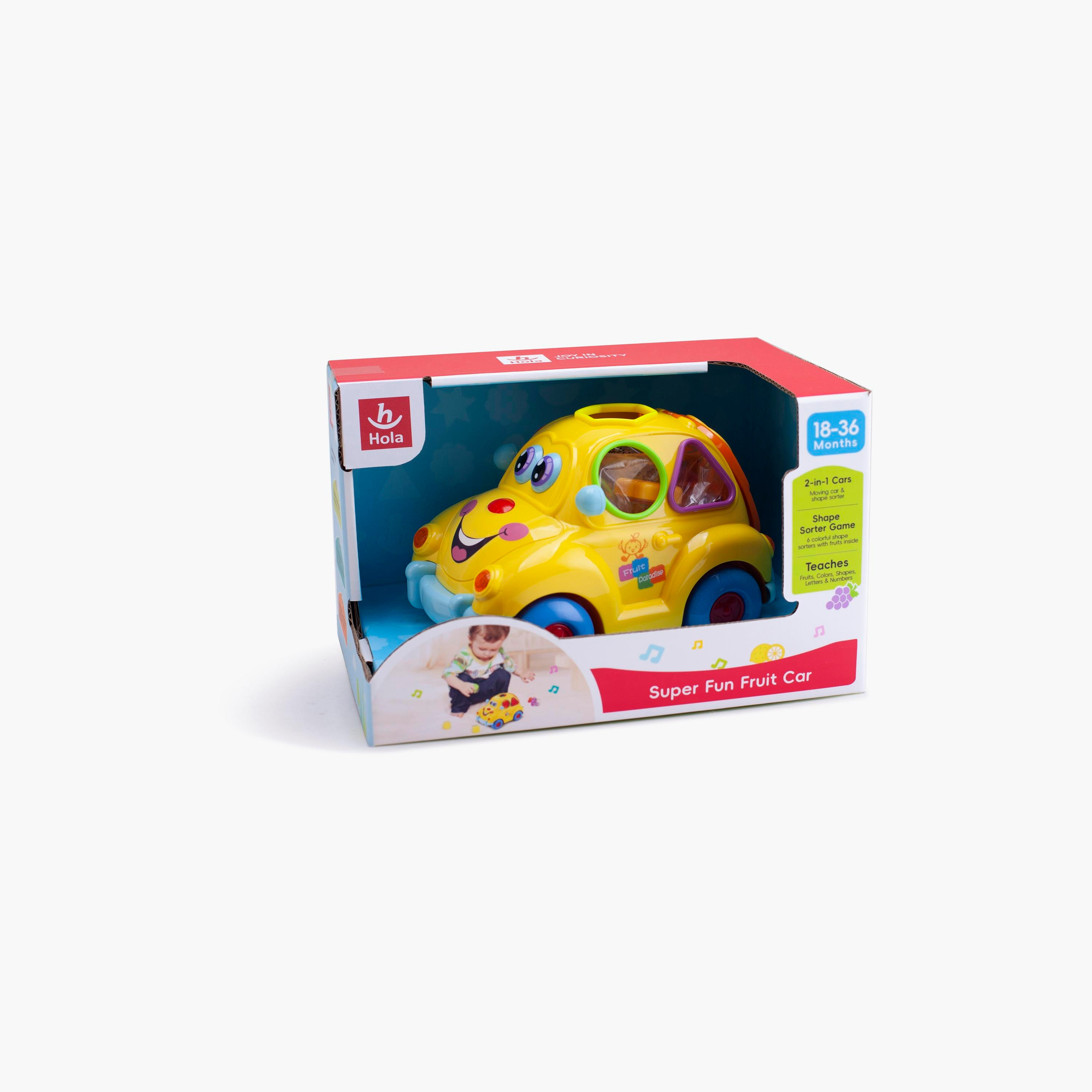 Hola Super Fun Fruit Car with Shape Sorter & Lights & Sounds - 1 Years+-toys-playvehicles-vehicleplaysets-image-3