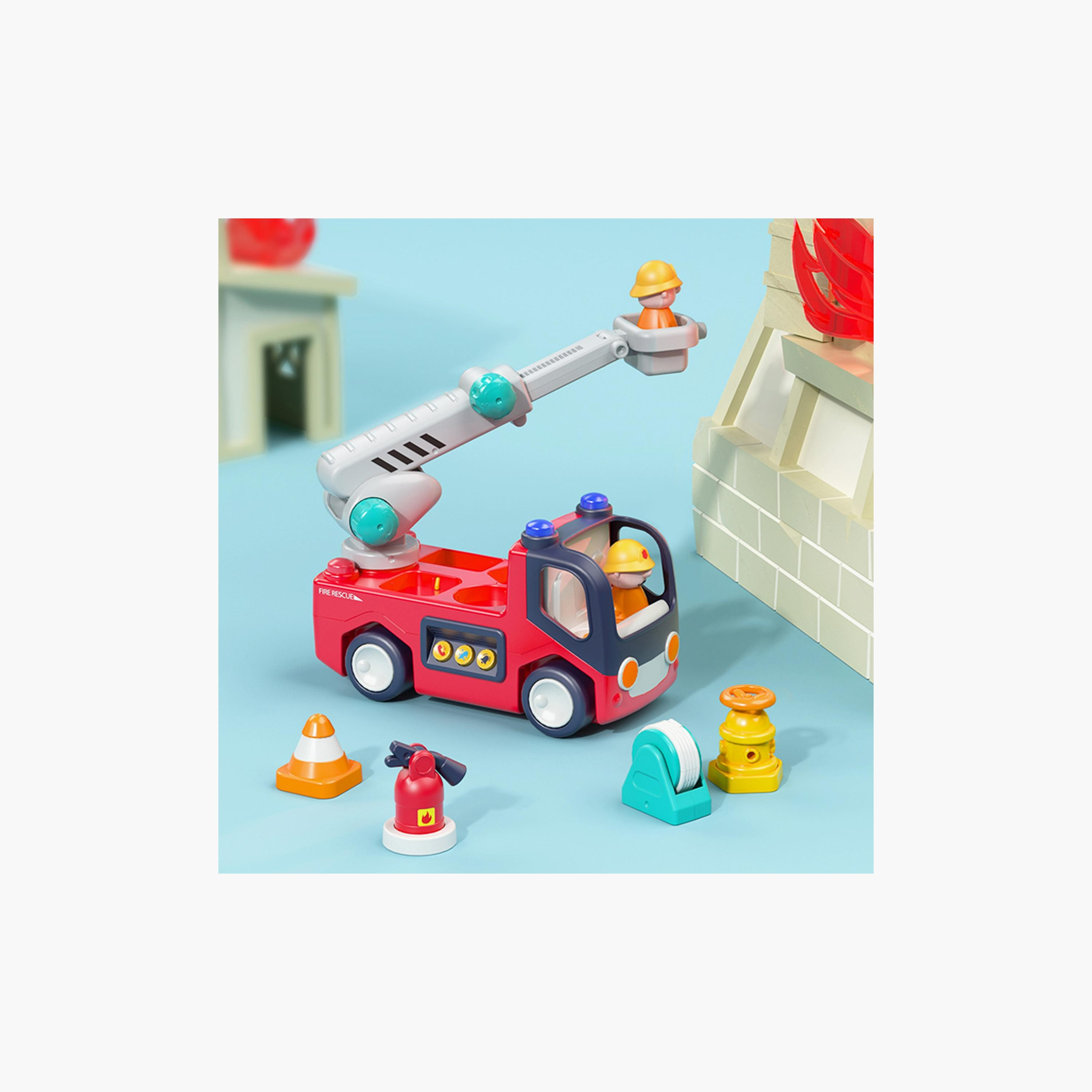 Hola Early Learning Fire Engine Toy with Lights & Sounds - 3 Years+-toys-playvehicles-vehicleplaysets-image-4