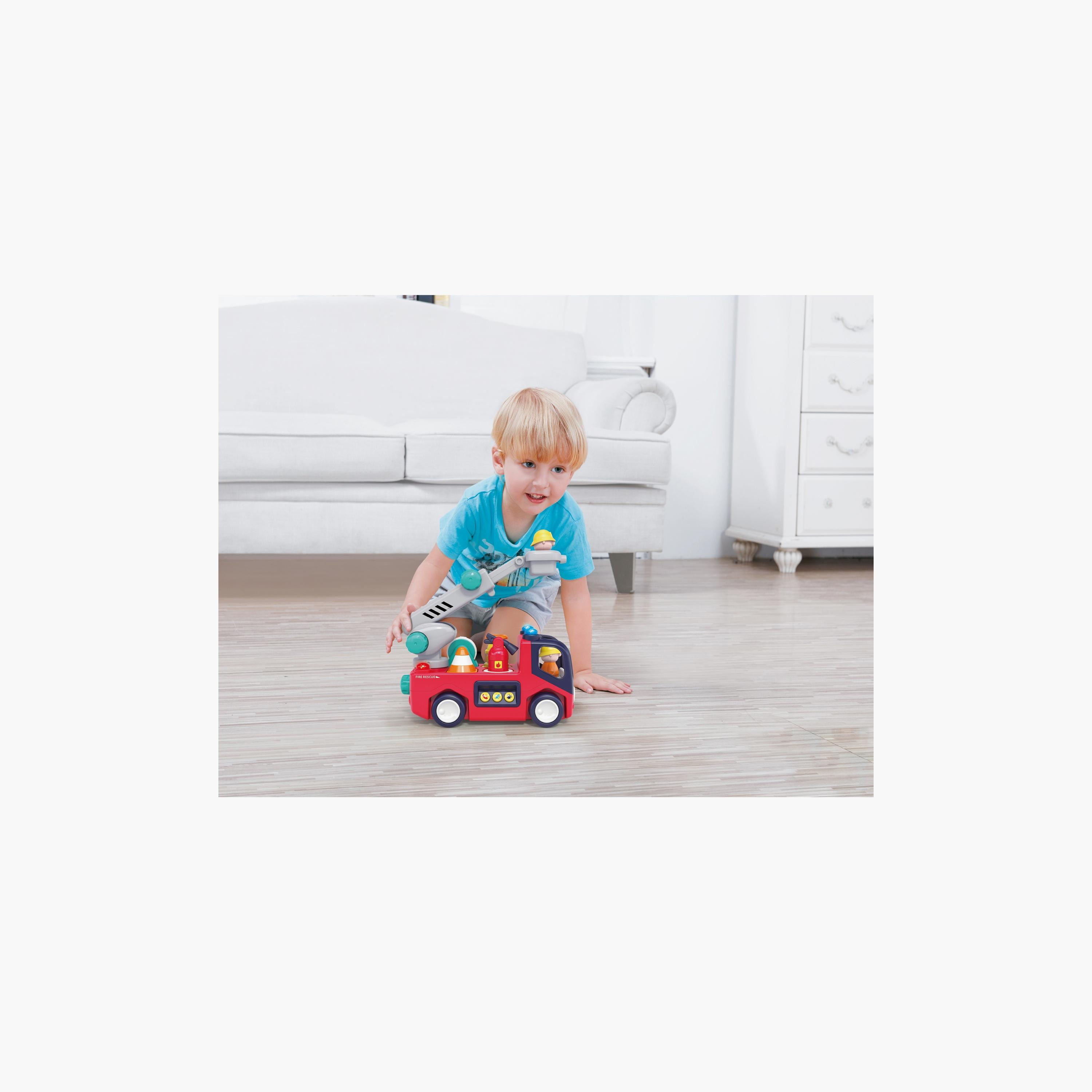 Hola Early Learning Fire Engine Toy with Lights & Sounds - 3 Years+-toys-playvehicles-vehicleplaysets-image-7