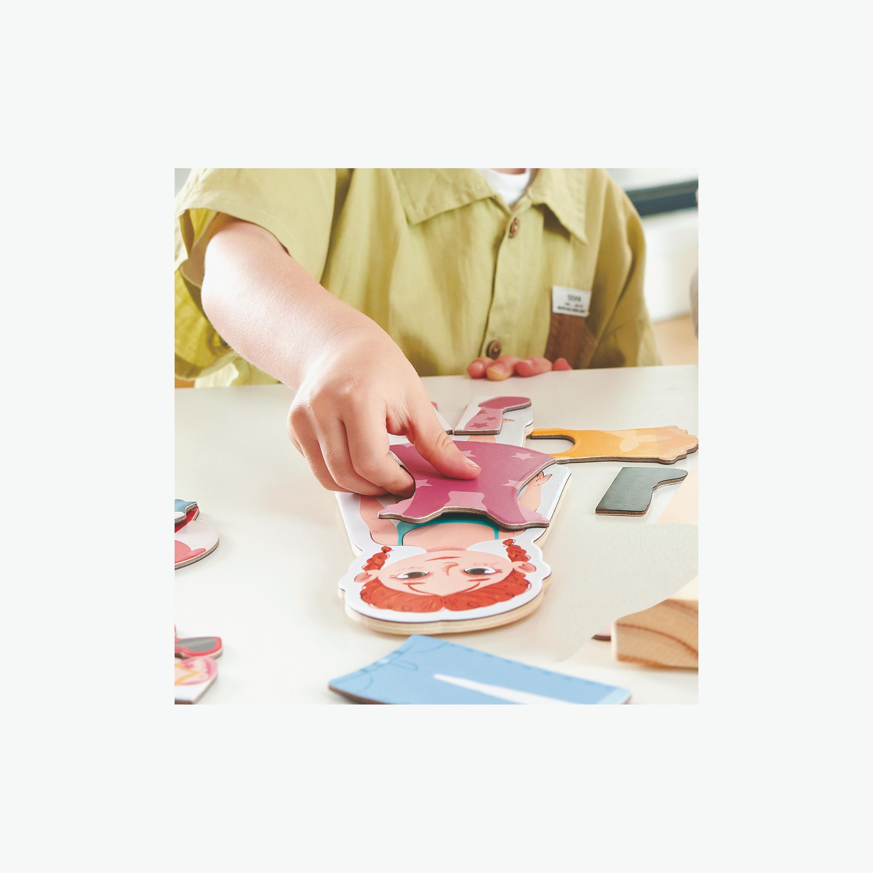 Hape 68-Piece Mix & Match Dress-up Boy & Girl Magnetic Puzzle-toys-indoortoys-puzzles-image-4