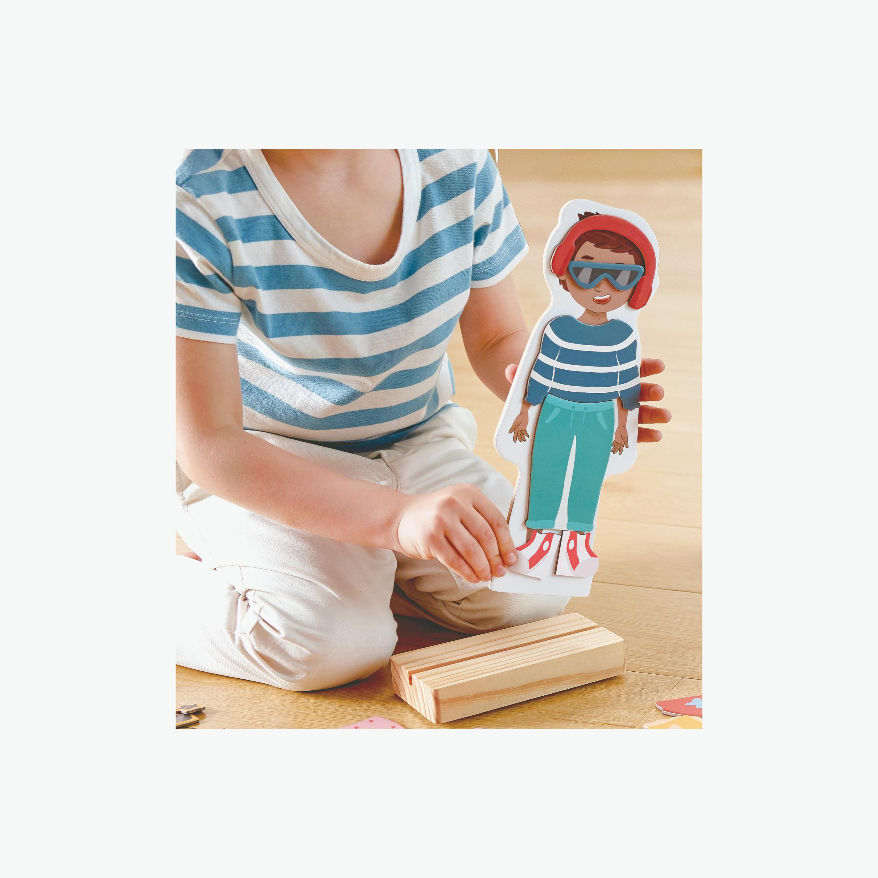 Hape 68-Piece Mix & Match Dress-up Boy & Girl Magnetic Puzzle-toys-indoortoys-puzzles-image-5