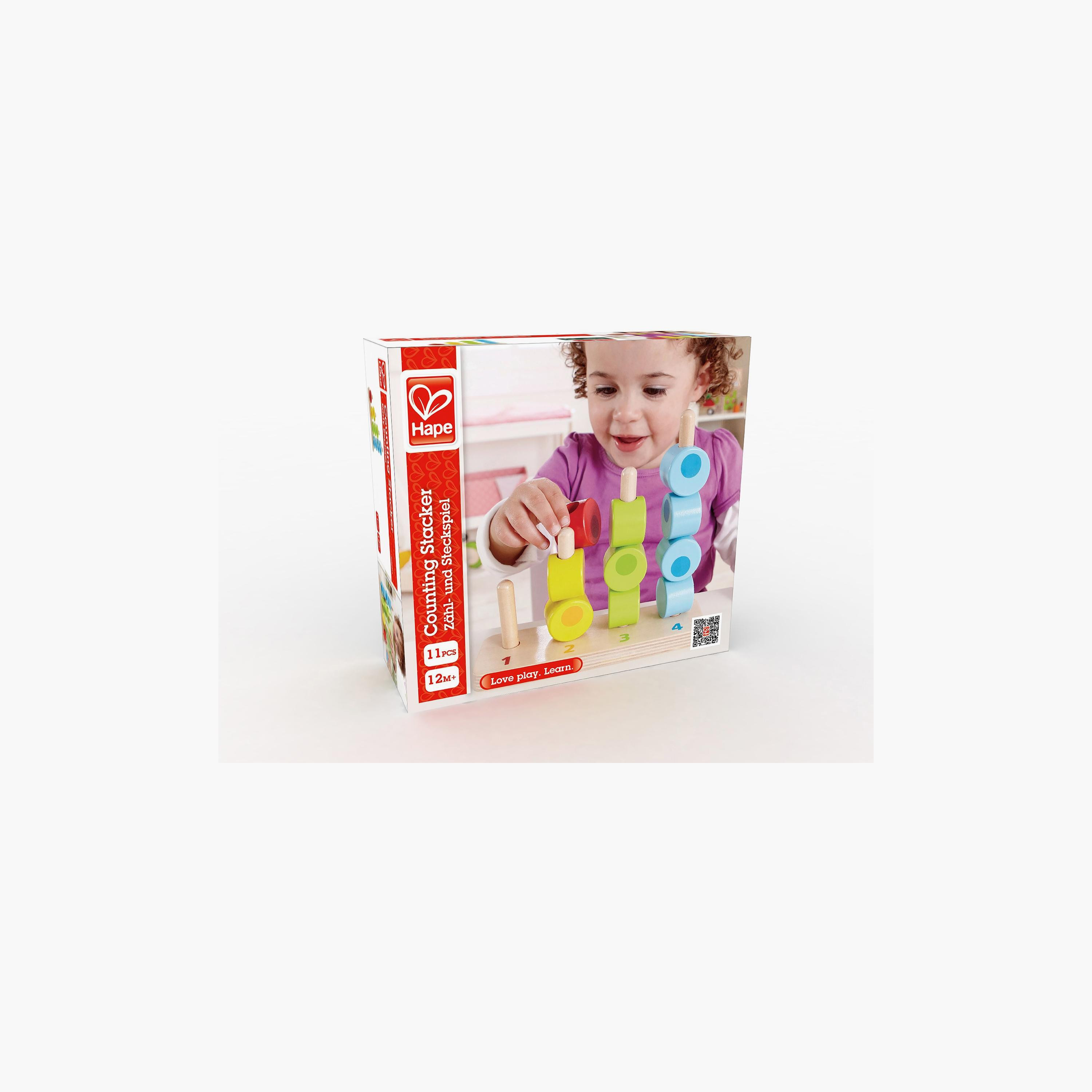 Hape 11-Piece Counting Stacker Wooden Blocks Building Puzzle-toys-babyandtoddlertoys-stackingandnestingtoys-image-3