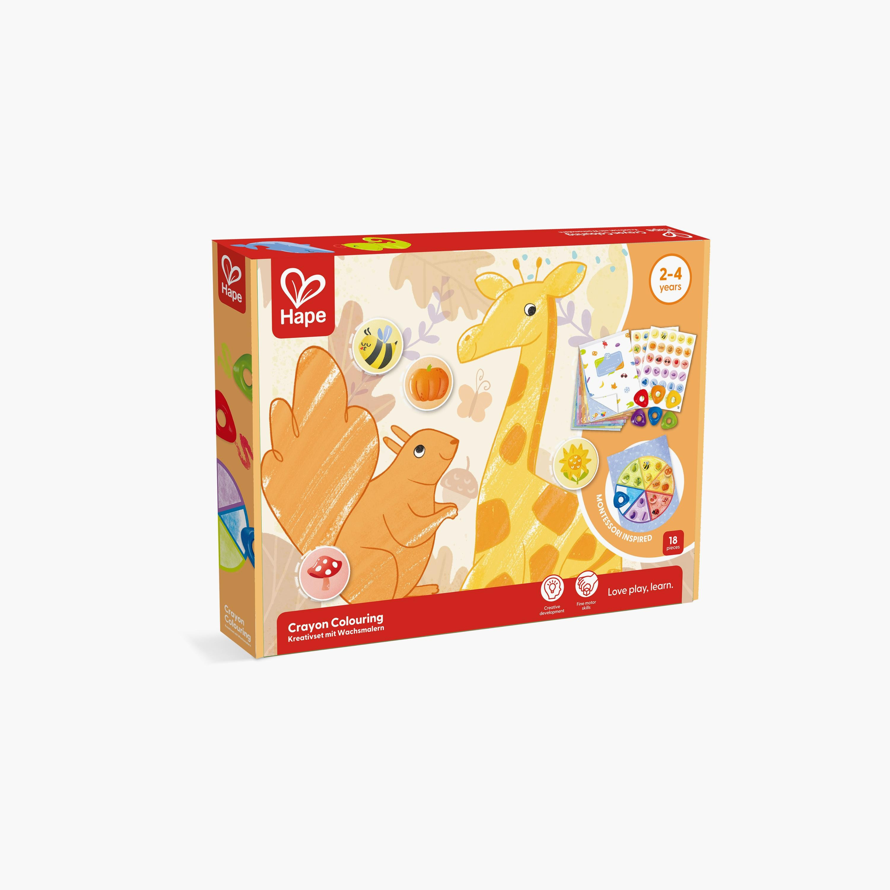 Hape 18-Piece Crayon Colouring & Stickers Art Set-school-artsandcrafts-image-2
