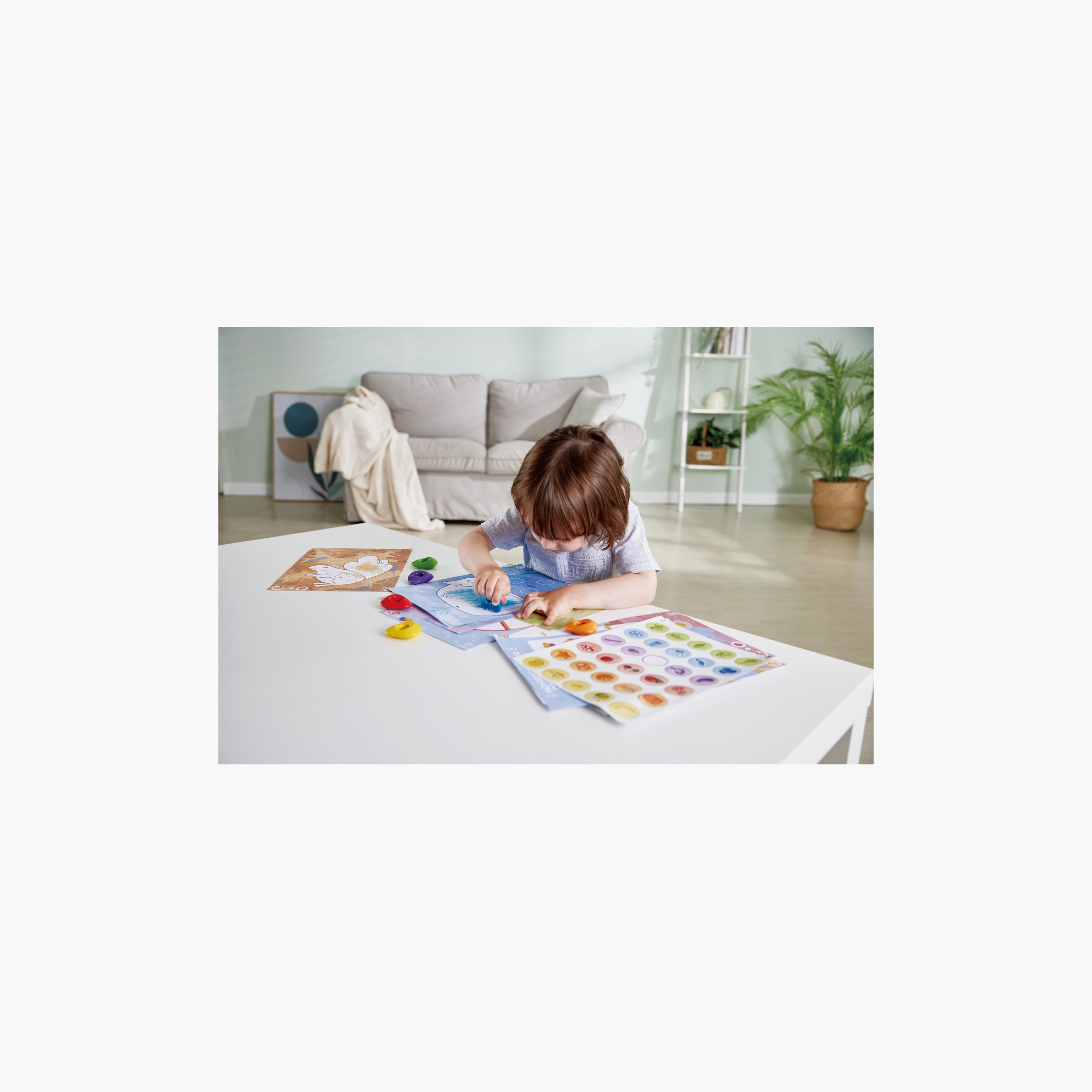 Hape 18-Piece Crayon Colouring & Stickers Art Set-school-artsandcrafts-image-3