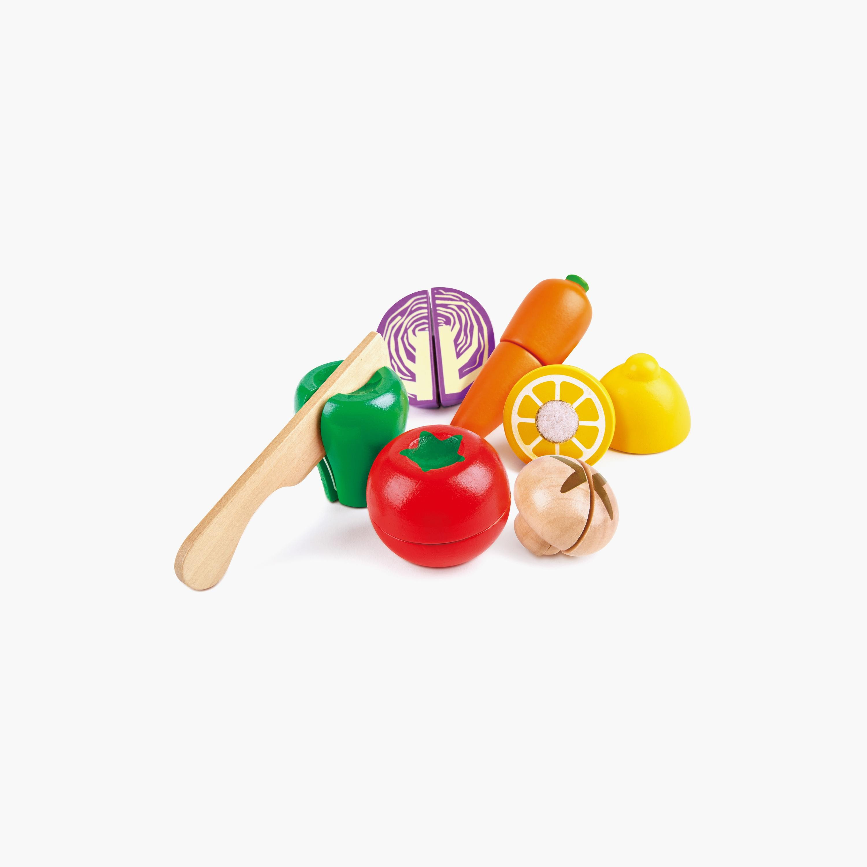 Hape 7-Piece Farm Shop Vegetables Kitchen & Food Wooden Playset-toys-roleplay-playfoods-image-2