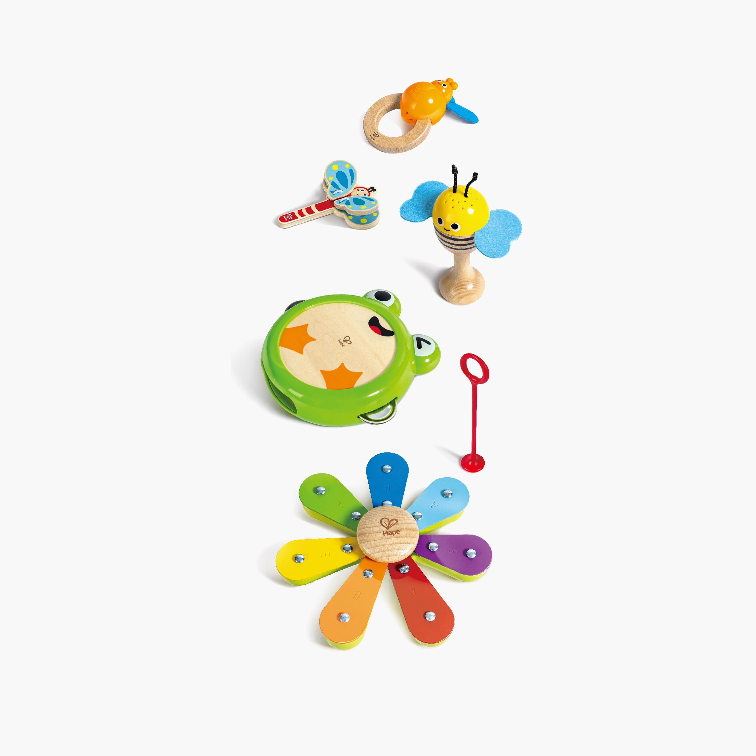 Hape 6-Piece Nature Band Rhythm Kit Musical Wooden Toy Set-toys-babyandtoddlertoys-lightsandmusicaltoys-image-3