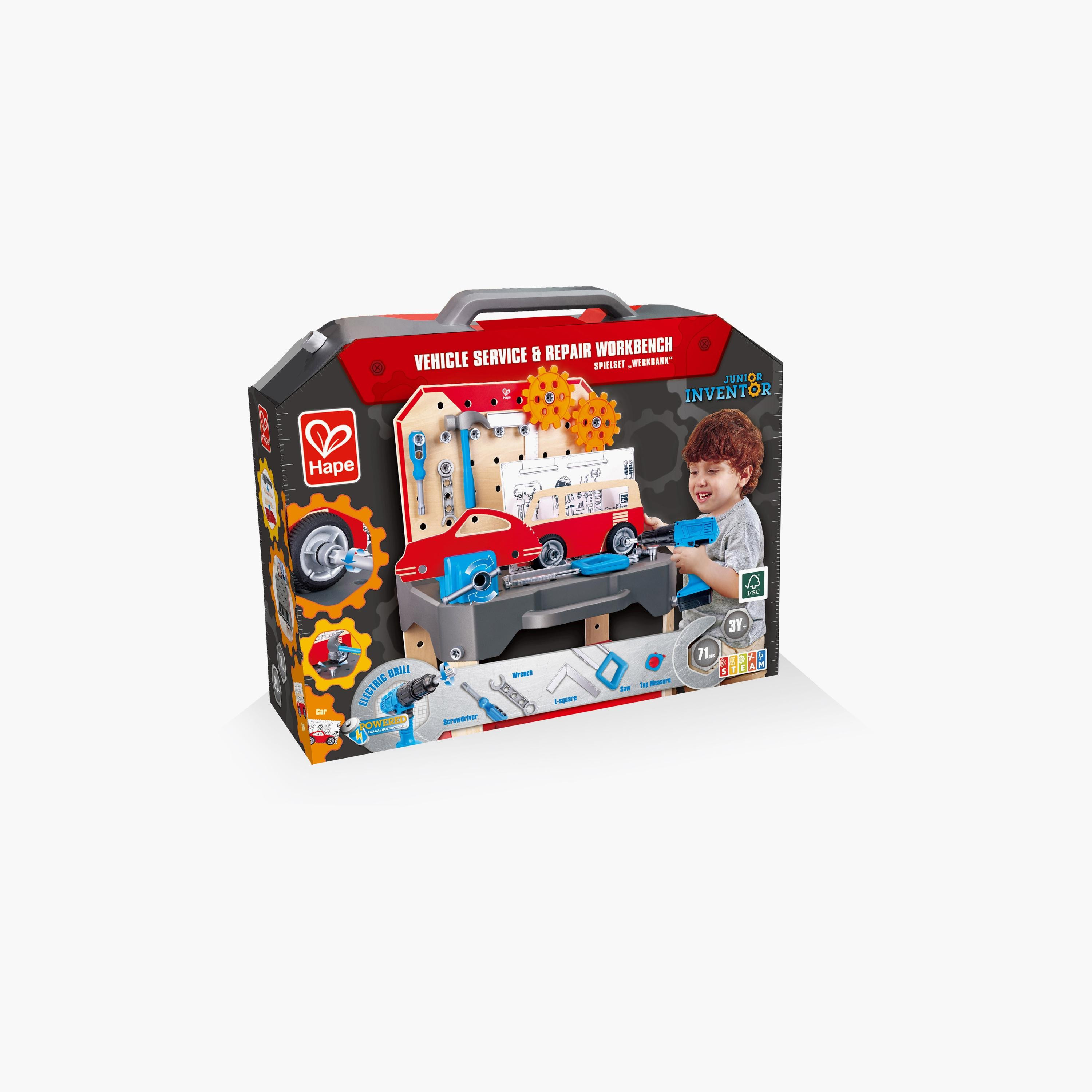 Hape Vehicle Service & Repair Workbench Tool Bench Building & Construction Toy-toys-playvehicles-vehicleplaysets-image-5
