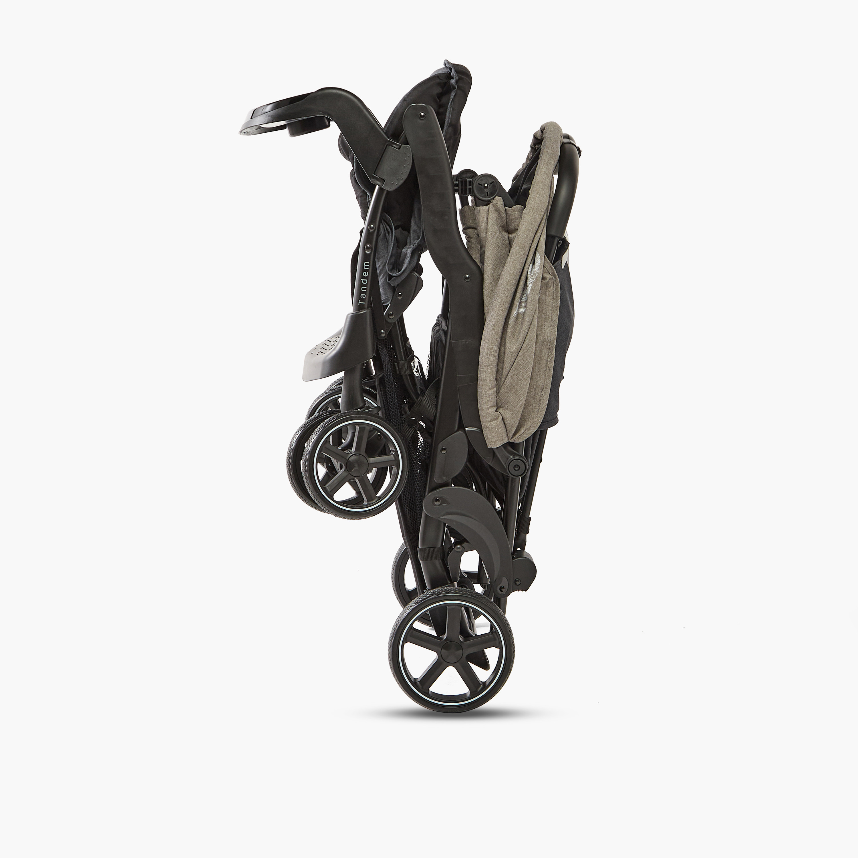 Juniors Tandem Twin Stroller with Push Button Folding System, Metal Frame and Wheel Lock-baby-gear-strollersandprams-strollers-image-4