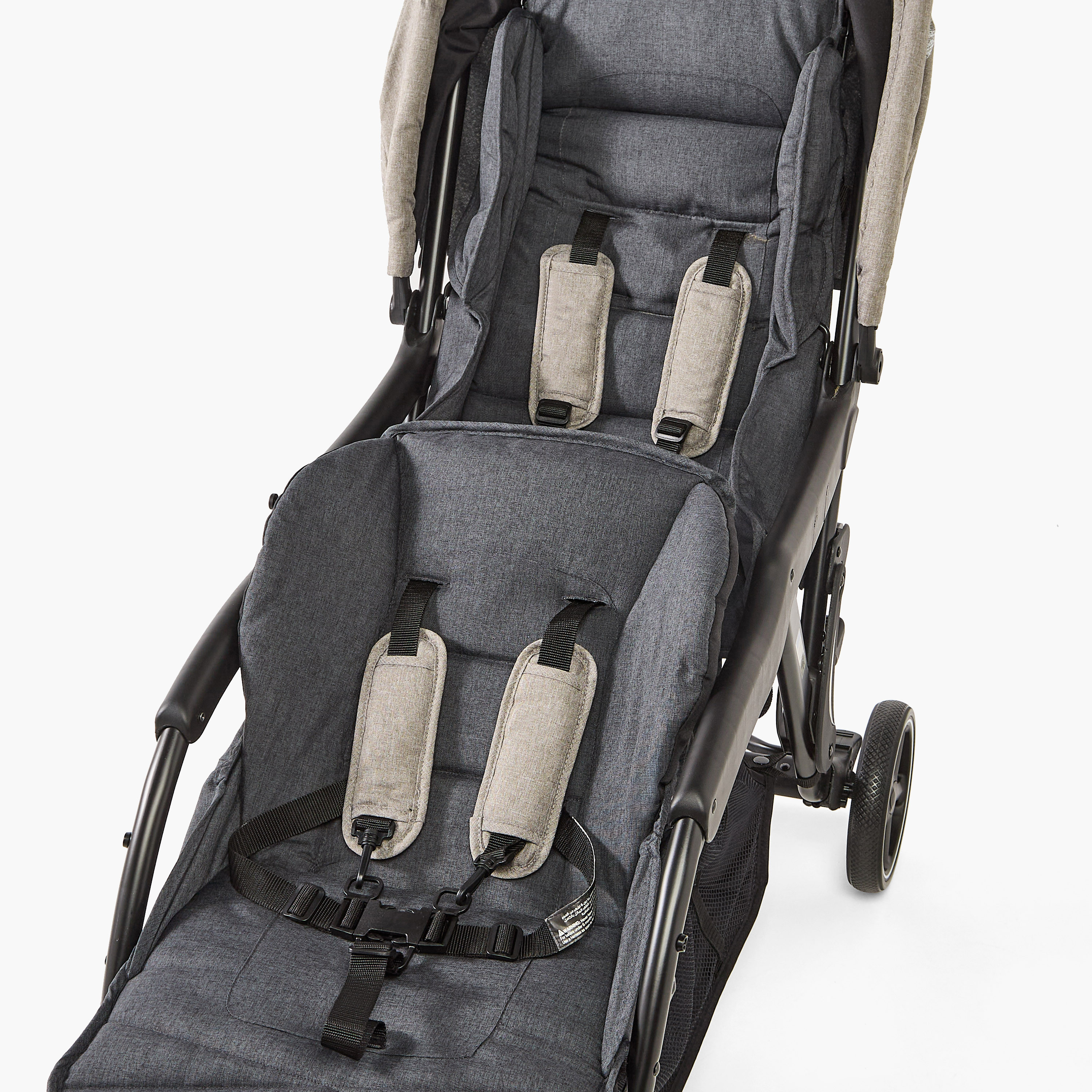 Juniors Tandem Twin Stroller with Push Button Folding System, Metal Frame and Wheel Lock-baby-gear-strollersandprams-strollers-image-6