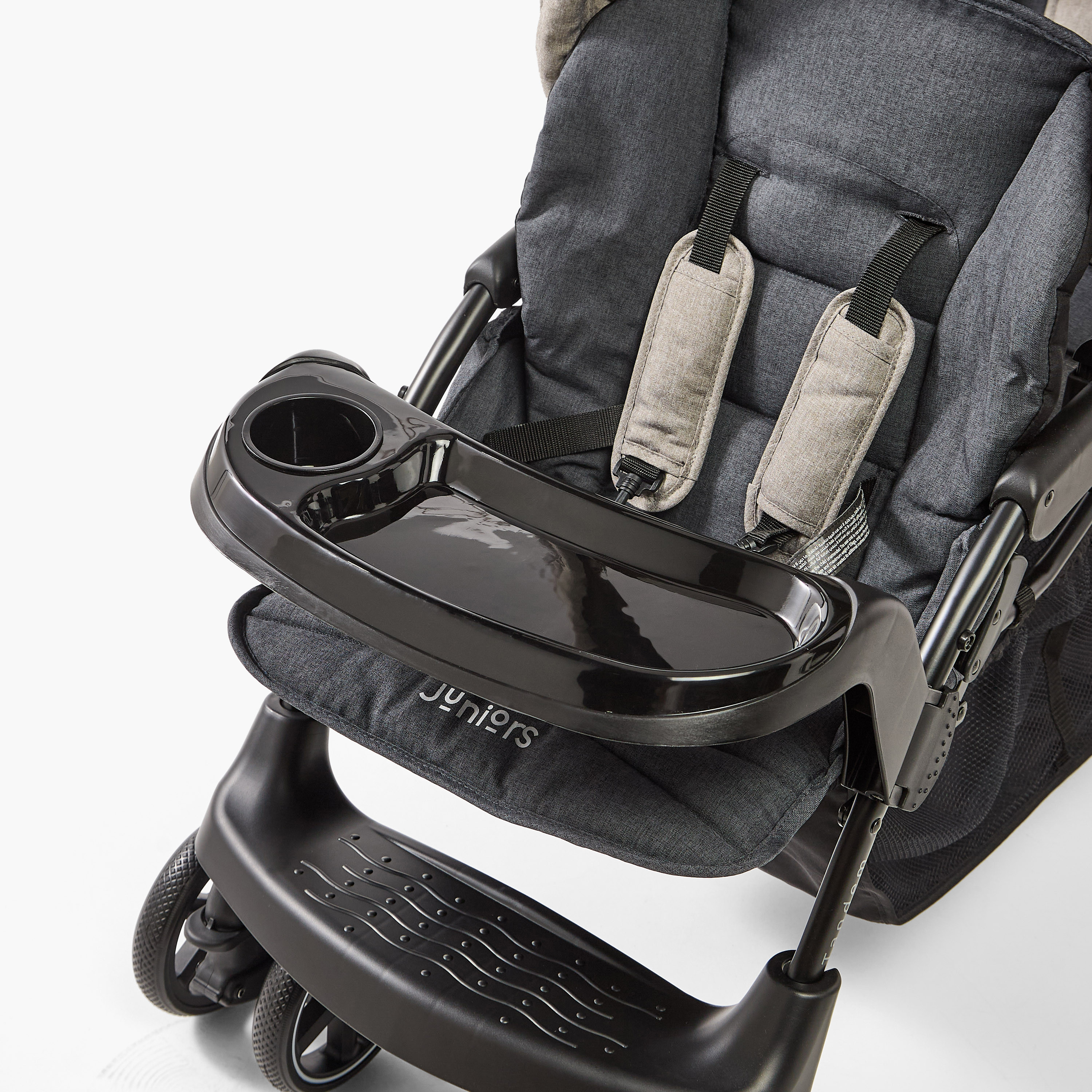 Juniors Tandem Twin Stroller with Push Button Folding System, Metal Frame and Wheel Lock-baby-gear-strollersandprams-strollers-image-8