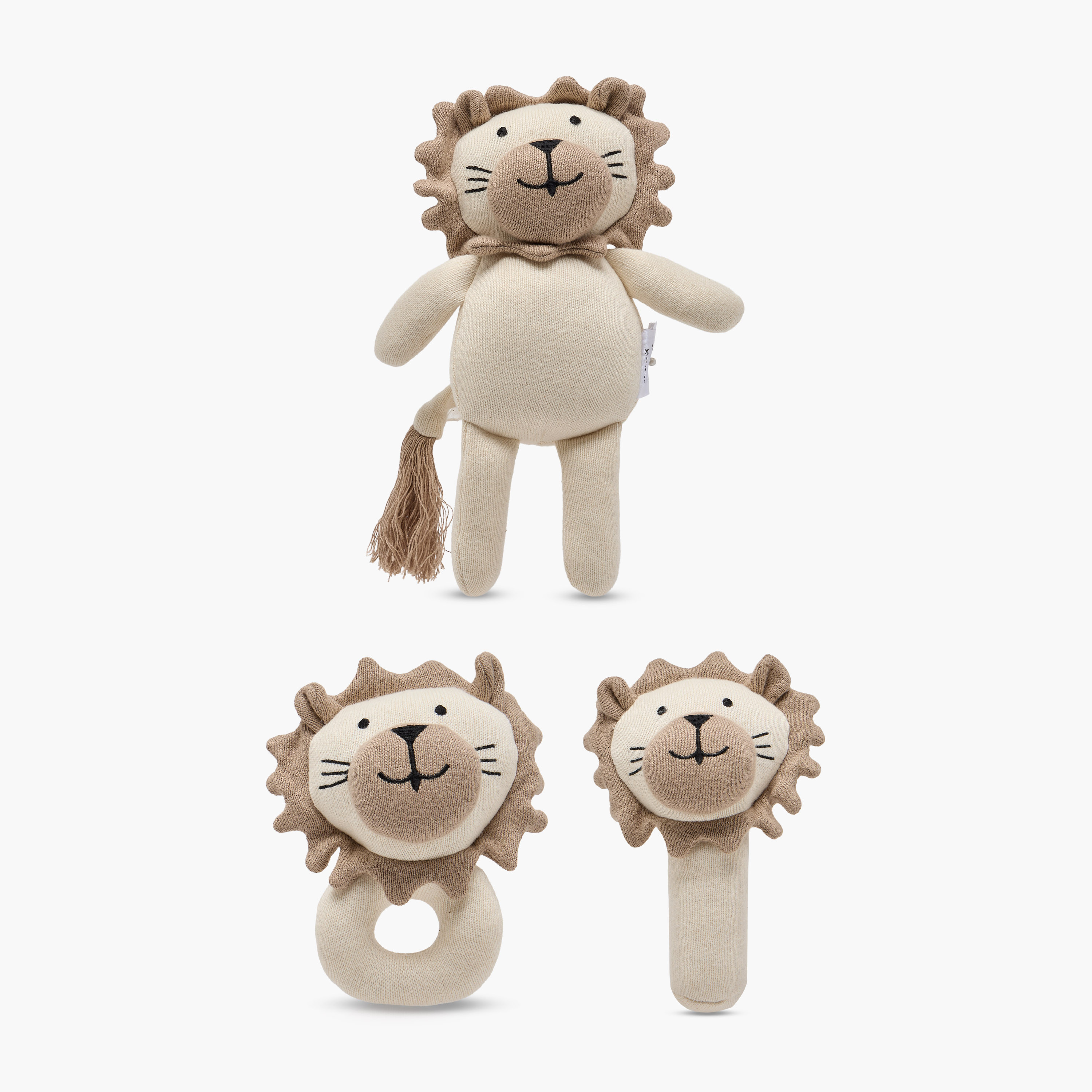 Giggles 3-Piece Lion Soft Toy Gift Set-toys-babyandtoddlertoys-rattlesandteethers-image-1