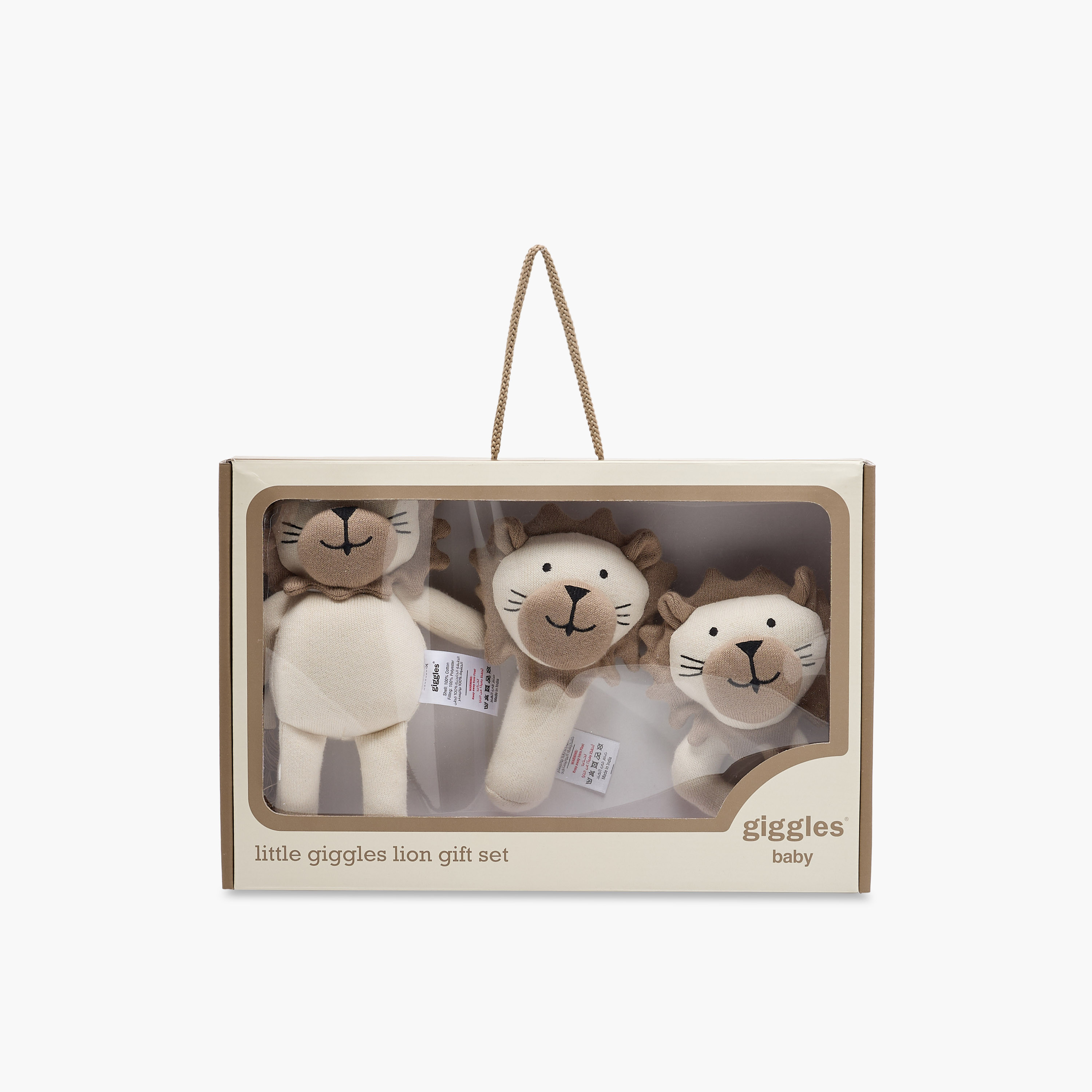 Giggles 3-Piece Lion Soft Toy Gift Set-toys-babyandtoddlertoys-rattlesandteethers-image-7