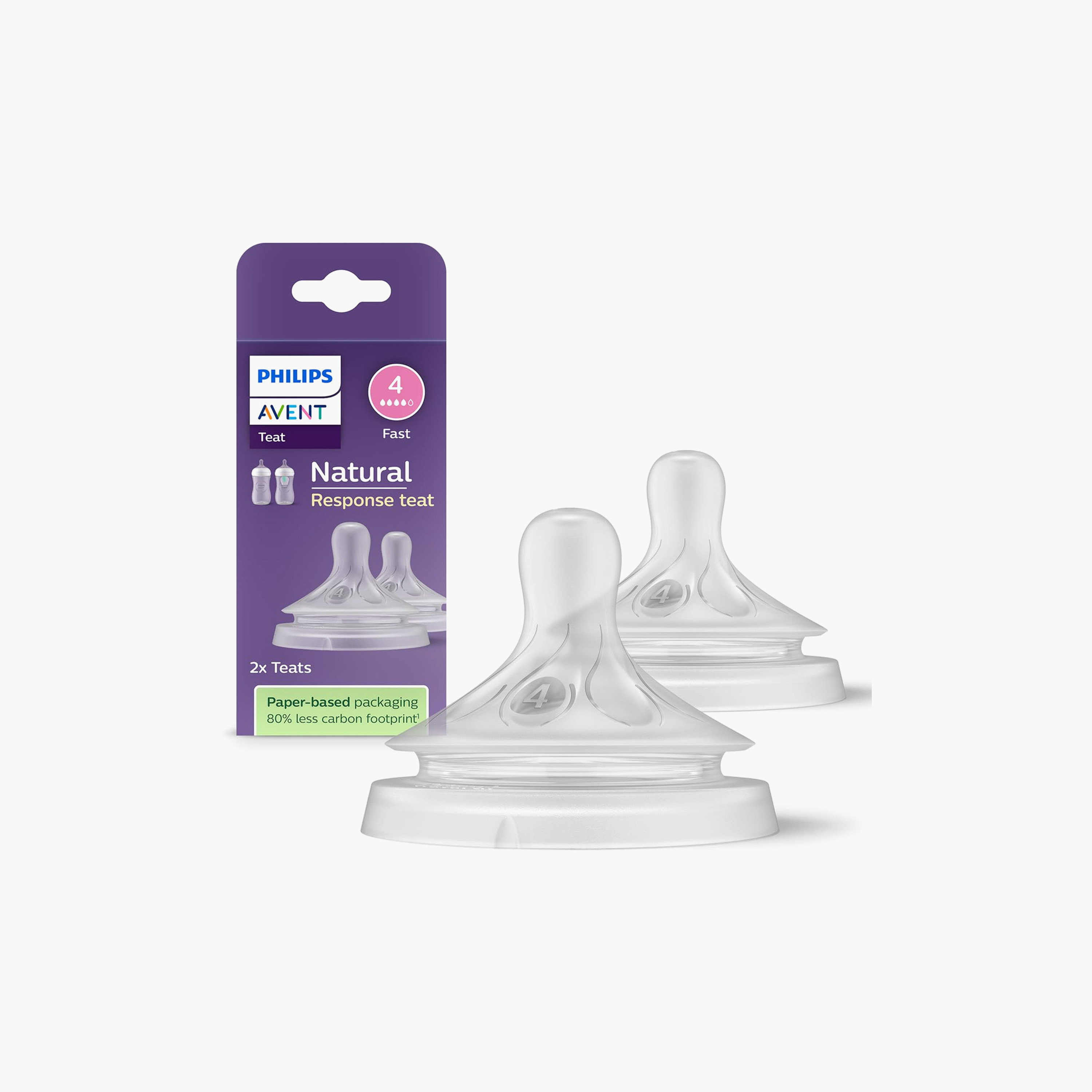 Pack of 2 Philips Avent Natural Response Teat, 3 months+-baby-feeding-feedingbottles-bottlesandteats-image-1