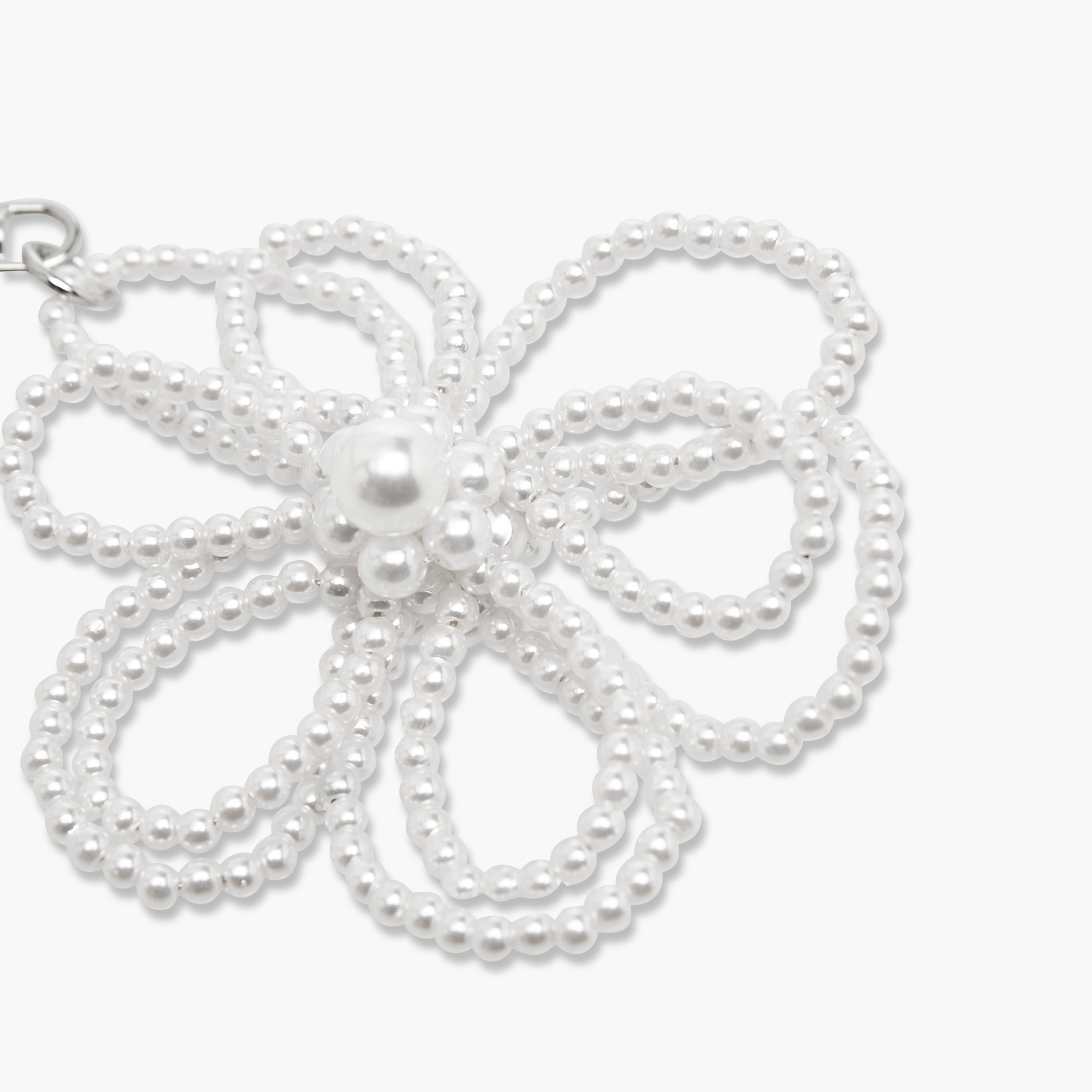 Charmz Pearl Embellished Flower Keyring with Lobster Clasp Closure-girls-accessories-keyringsandbagcharms-image-3