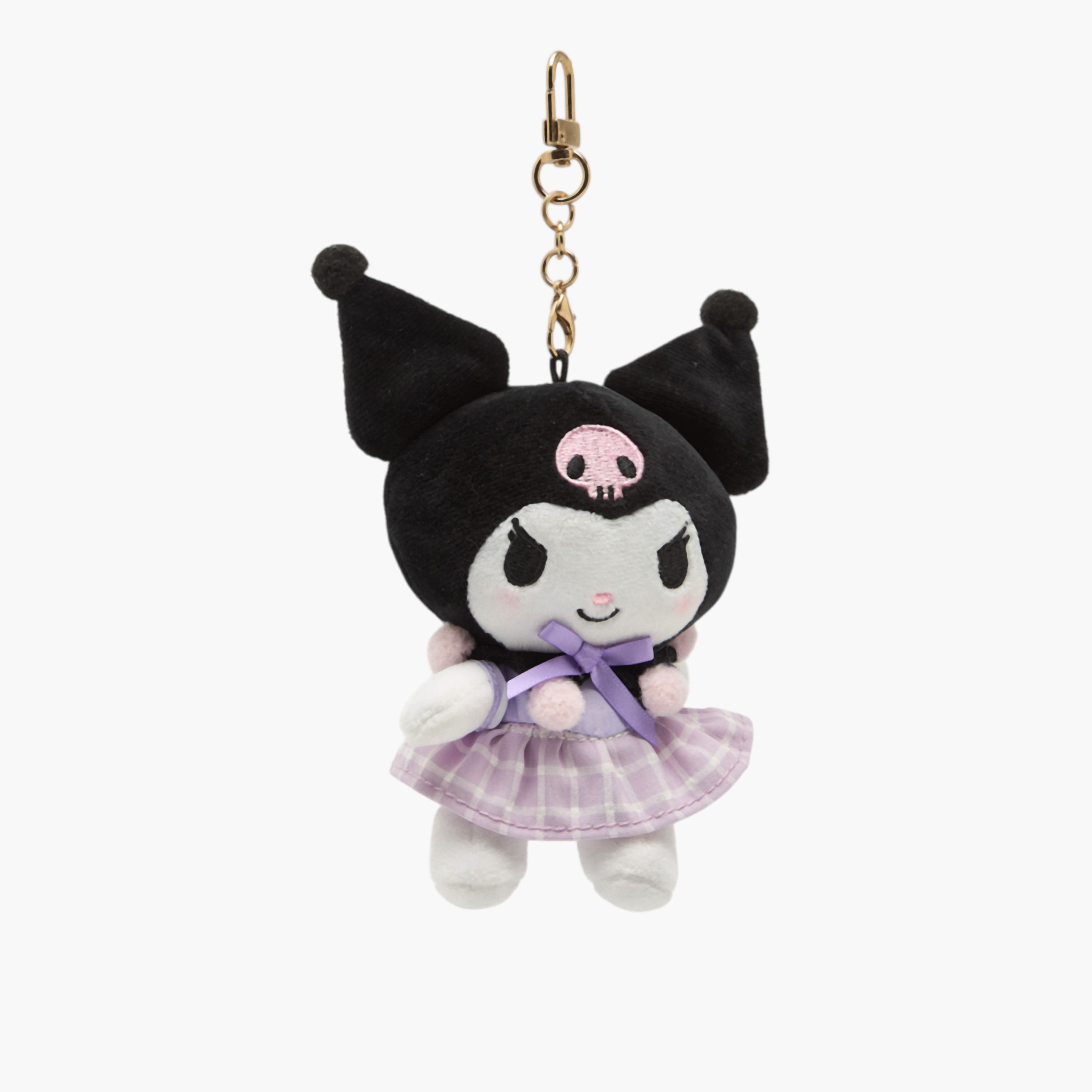 Kuromi Plush Keychain-girls-accessories-keyringsandbagcharms-image-1