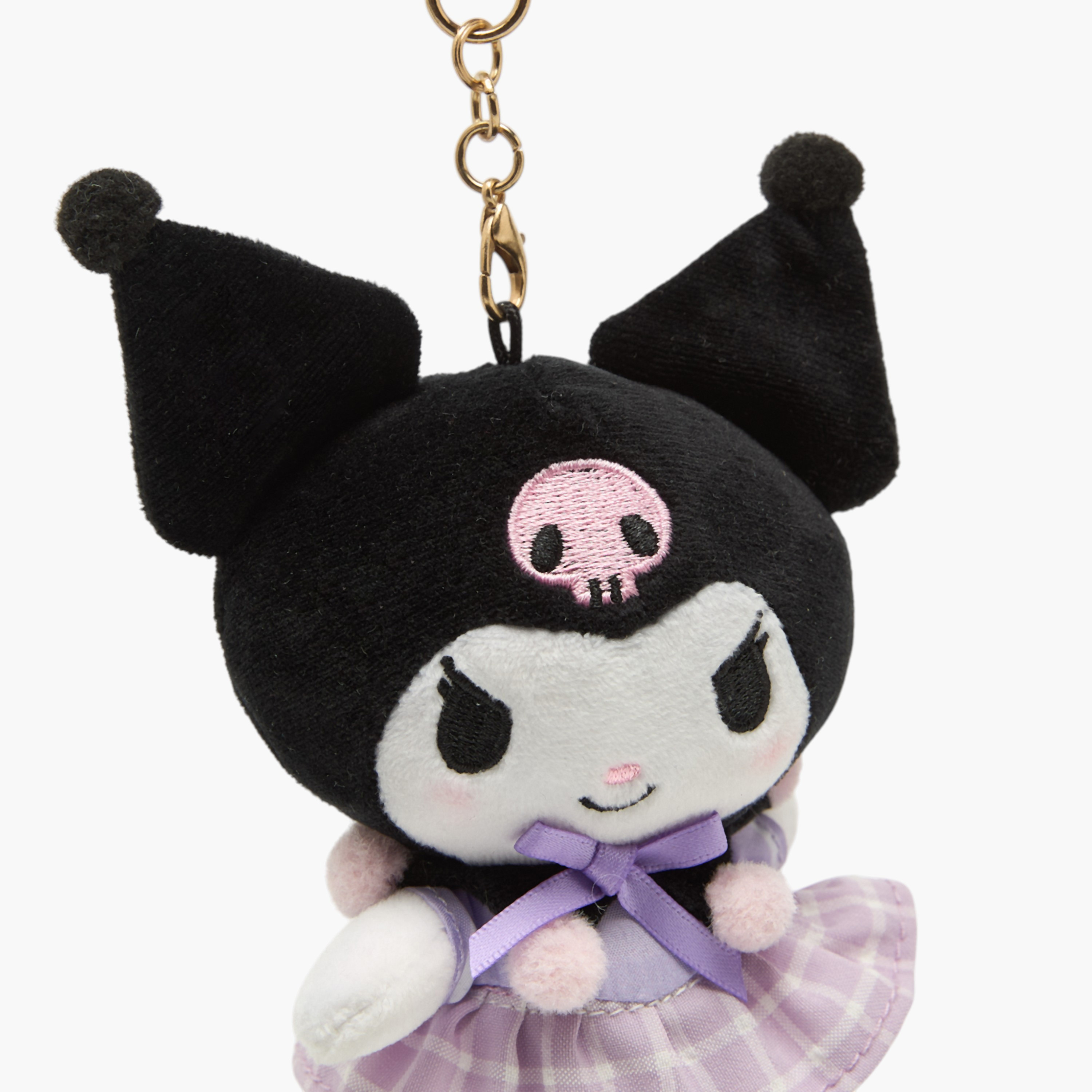 Kuromi Plush Keychain-girls-accessories-keyringsandbagcharms-image-3