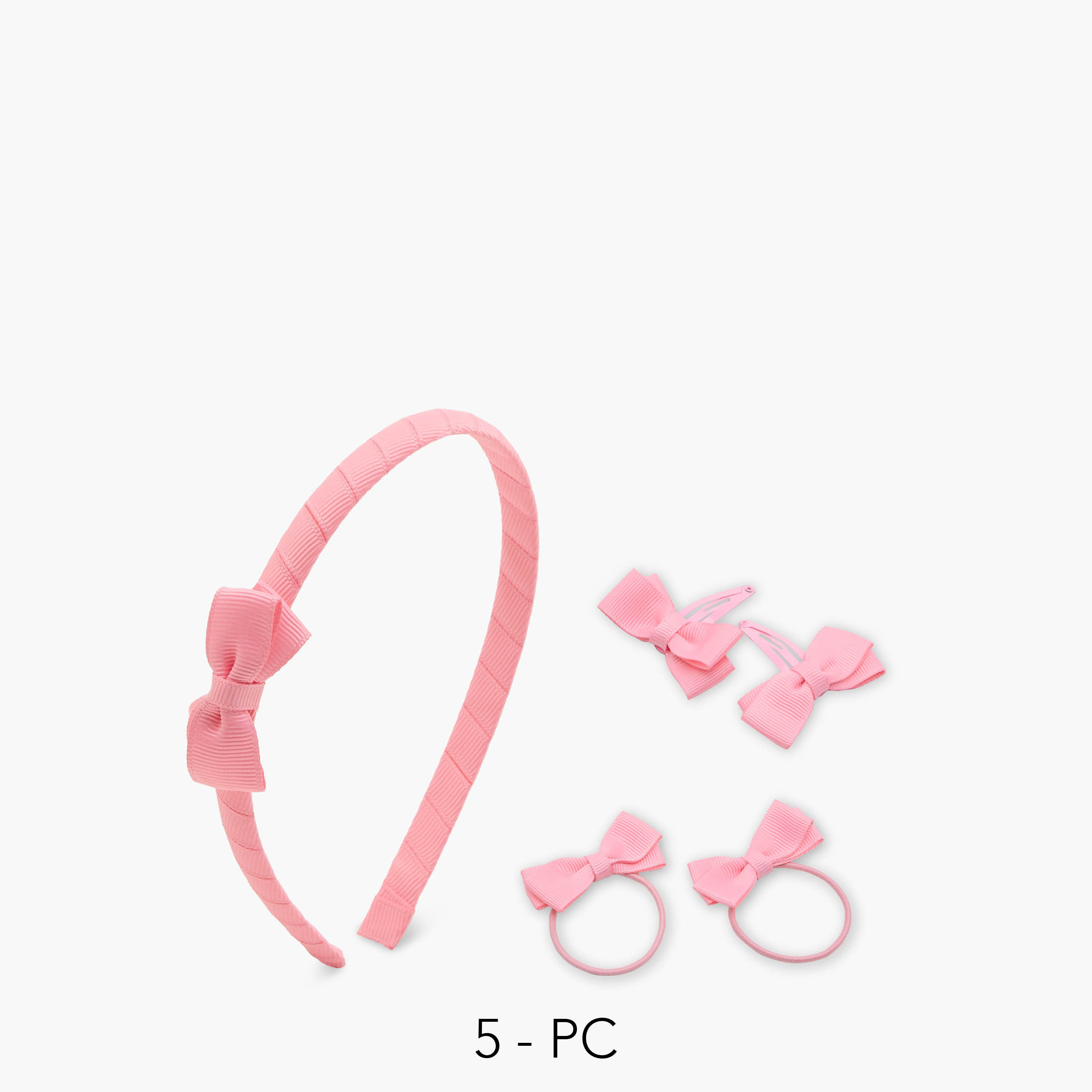 Charmz 5-Piece Bow Accent Hairband and Hair Clip Set-girls-accessories-hairaccessories-image-1