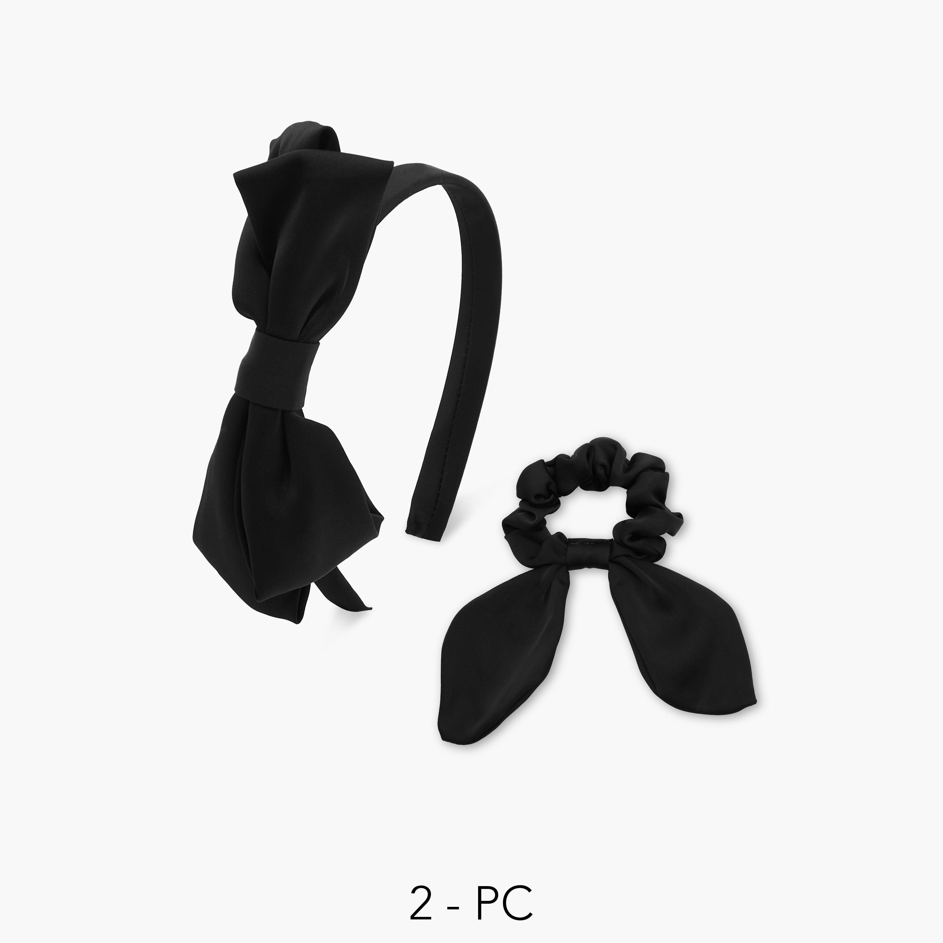 Charmz Bow Accent Hairband and Scrunchie Set-girls-accessories-hairaccessories-image-1