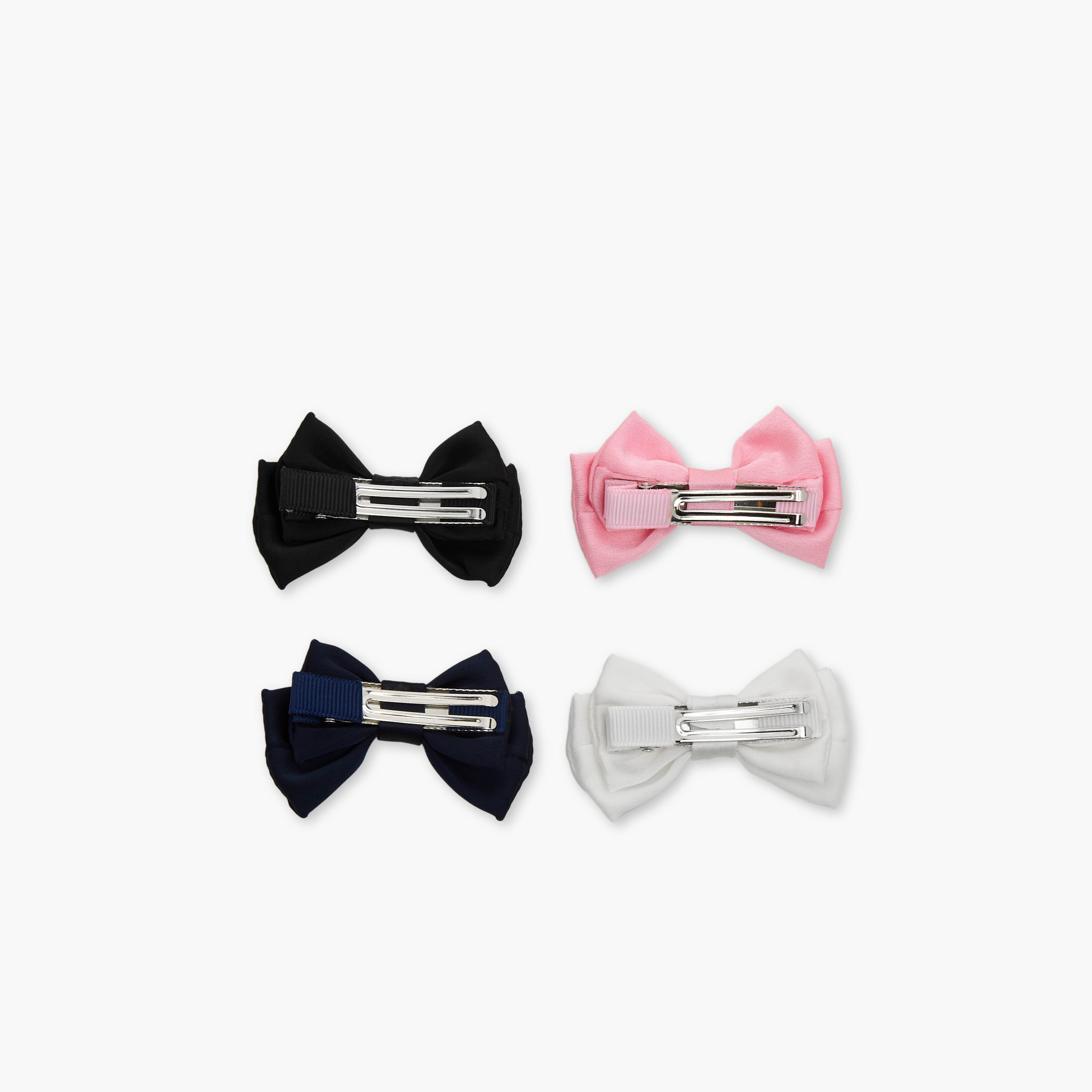 مشابك شعر سادة بفيونكة من تشارمز - طقم من 4 قطع-girls-accessories-hairaccessories-image-4