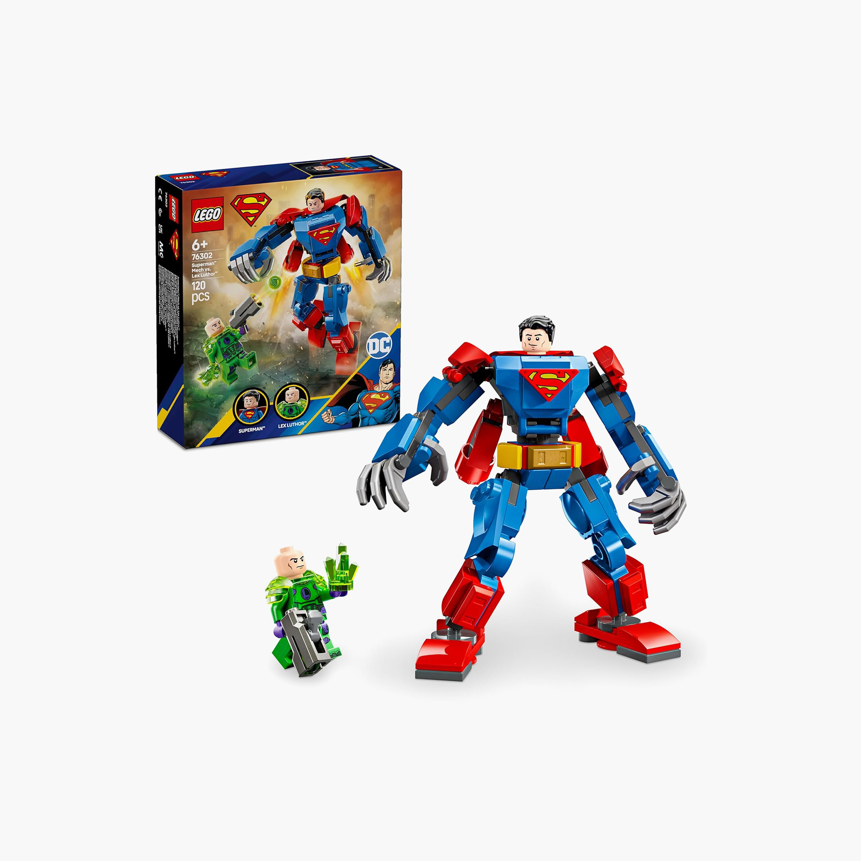 LEGO® DC Superman™ Mech vs. Lex Luthor™ Super Hero™ Toy Figure Playset 76302-toys-buildingblocks-blocks-image-1