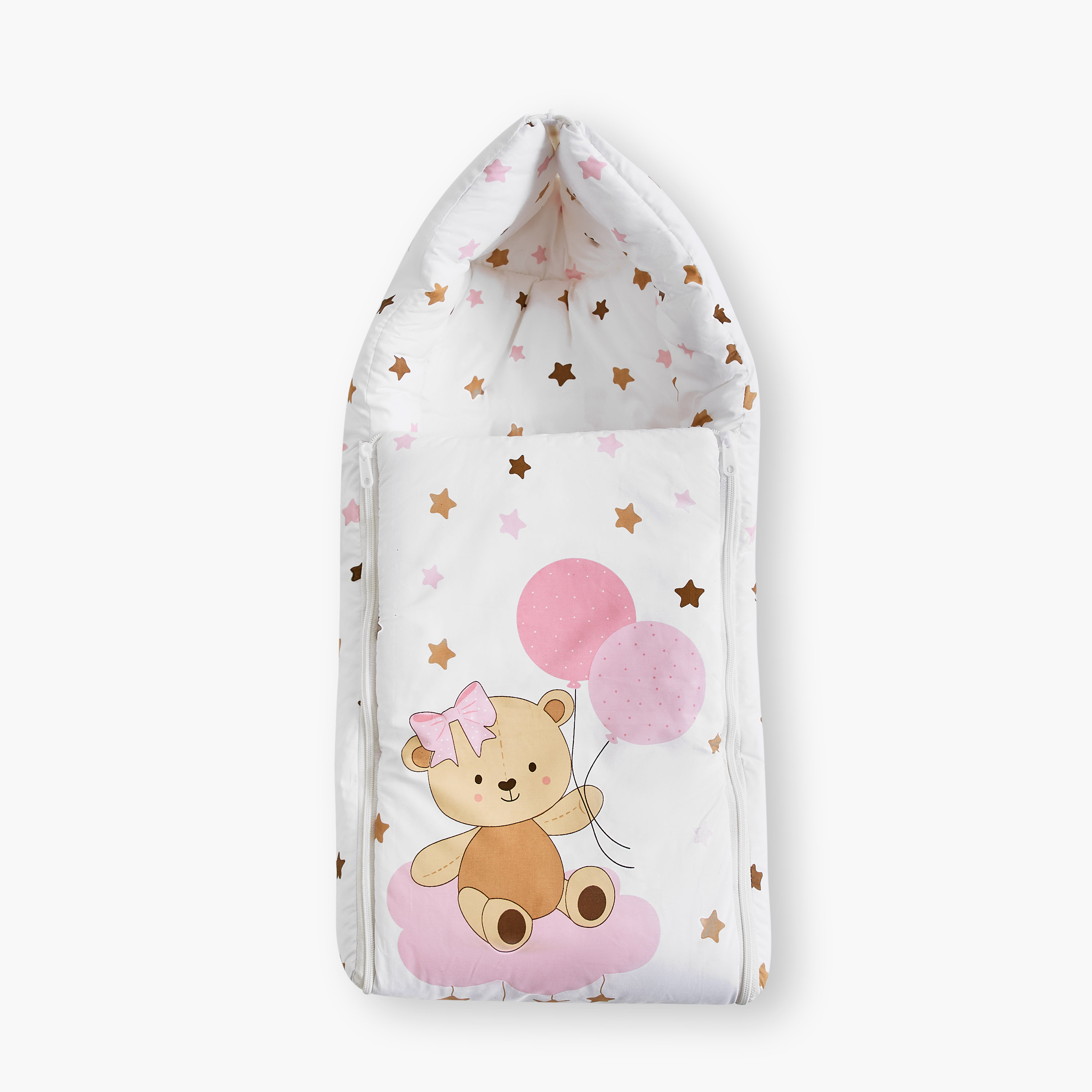 Juniors Baby Hooded Nest Bag with Zip Closure, 49x72 cm-baby-nursery-babybedding-image-1