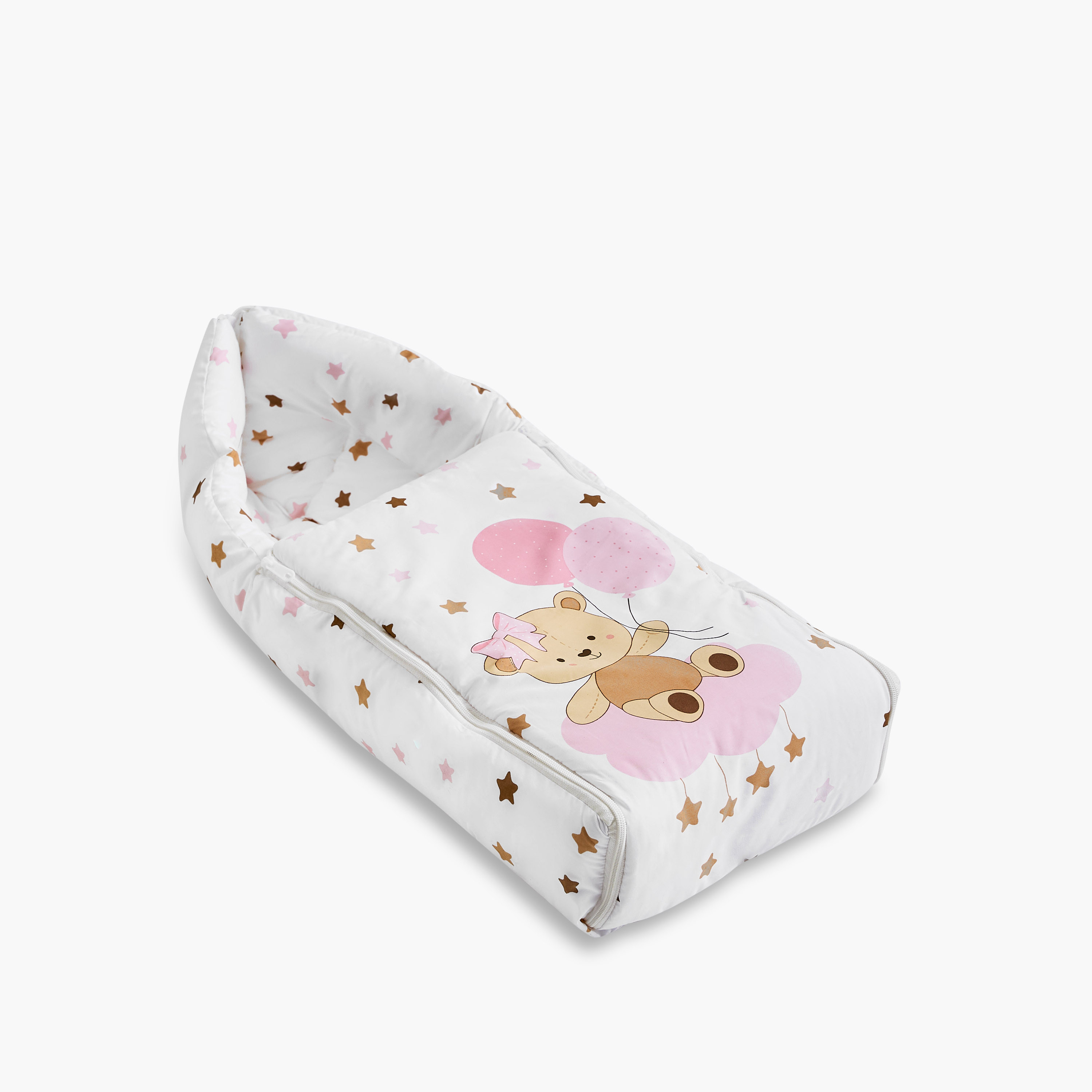 Juniors Baby Hooded Nest Bag with Zip Closure, 49x72 cm-baby-nursery-babybedding-image-2