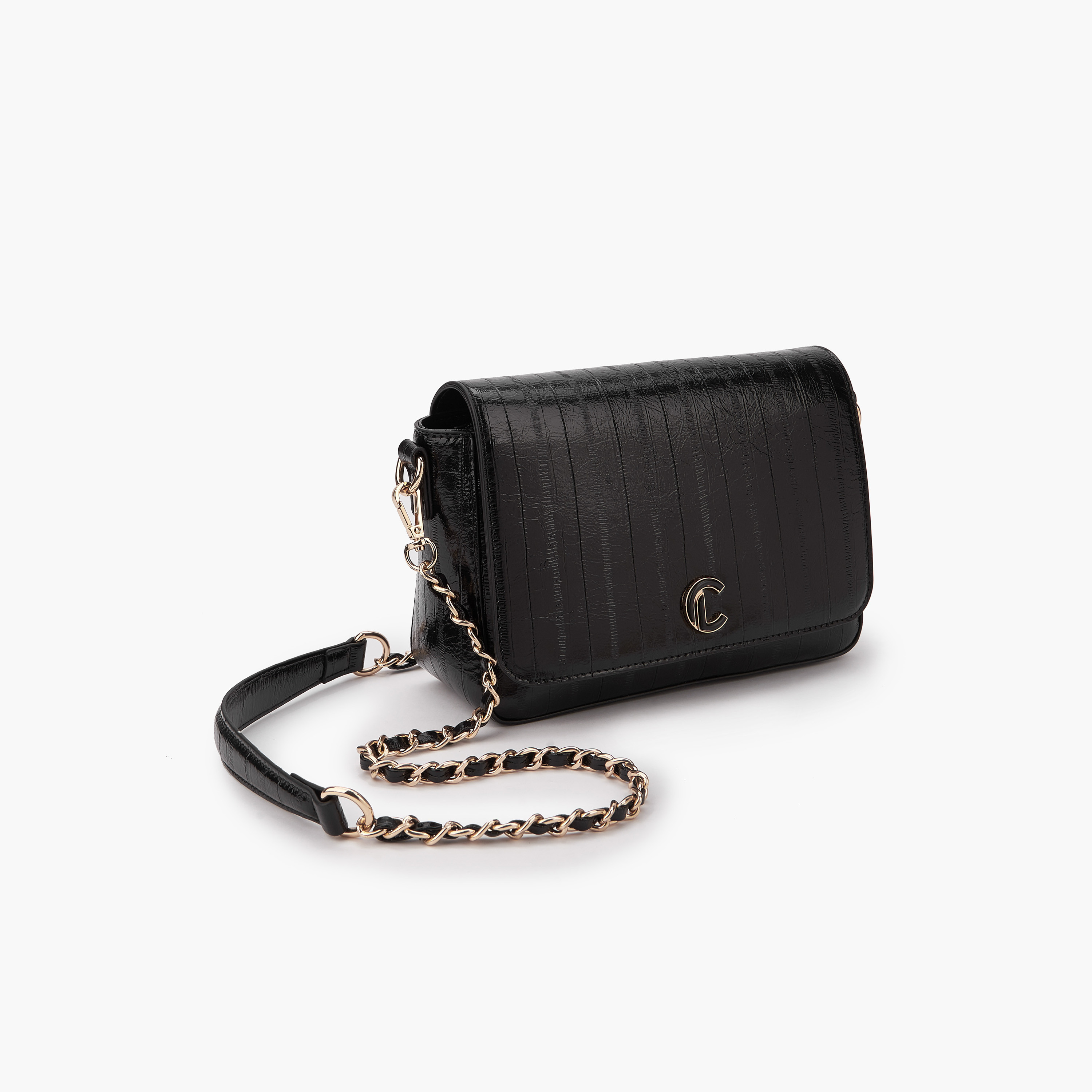 شنطة كروس بودي بارزة الملمس بطية إغلاق من لو كونفورت-women-bagsandwallets-handbags-image-3