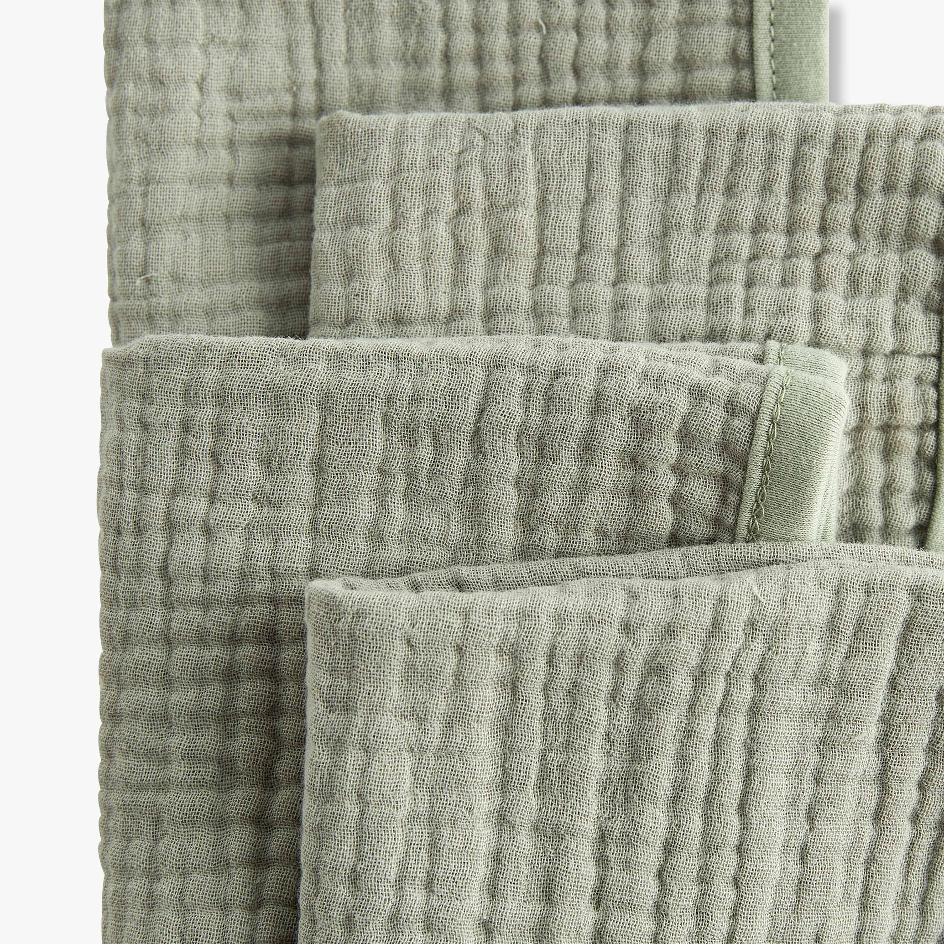 مناشف أطفال 25x25 بارزة الملمس من جيجلز - طقم 4 قطع-baby-bathandcare-towels-image-2