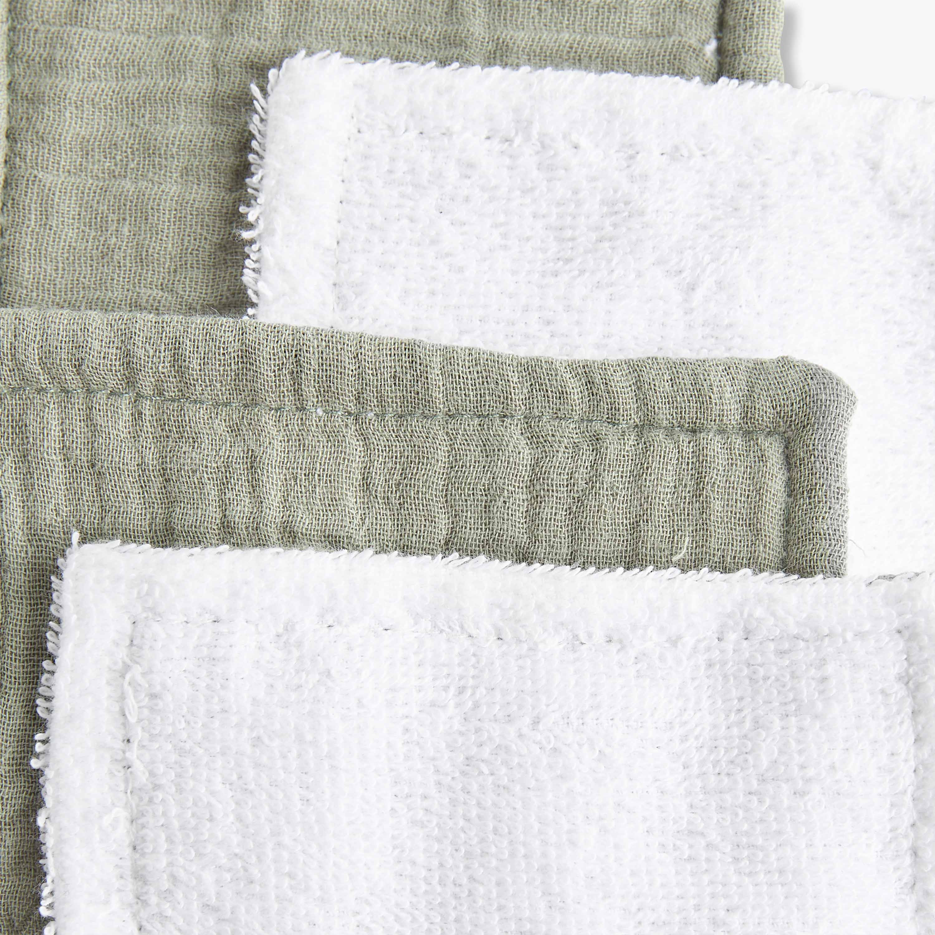 Pack of 4 Giggles 10x10 cm Baby Face Wipes with Soft Muslin-baby-bathandcare-towels-image-4