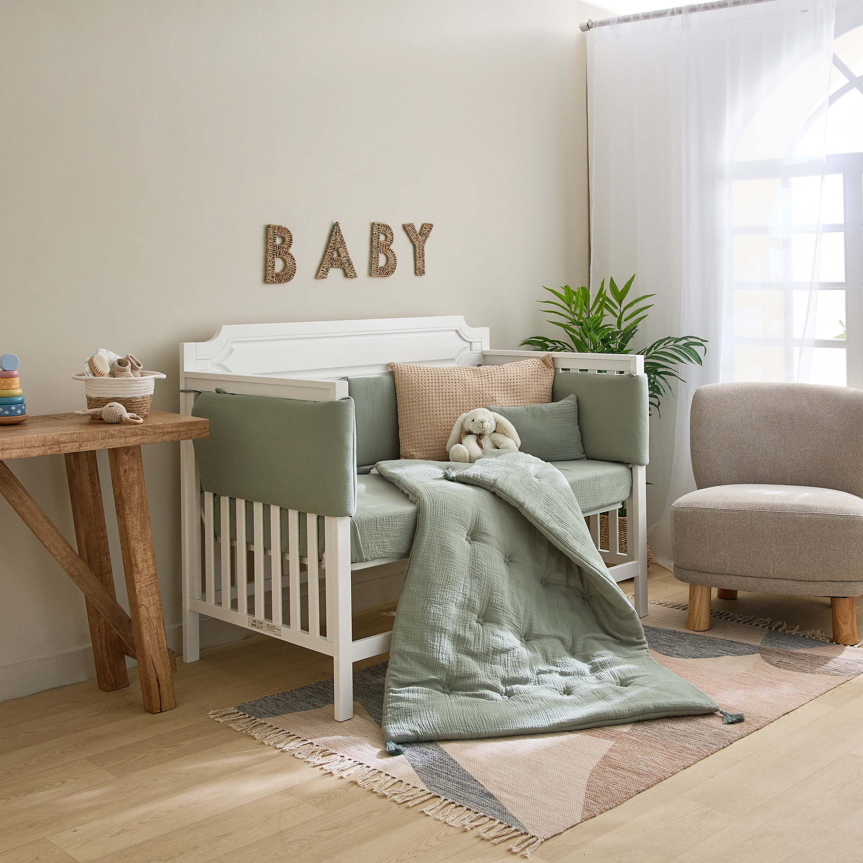 شرشف مطاطي للأطفال بحافة مطاطية من جيجلز - 70x130x20 سم-baby-nursery-babybedding-image-1