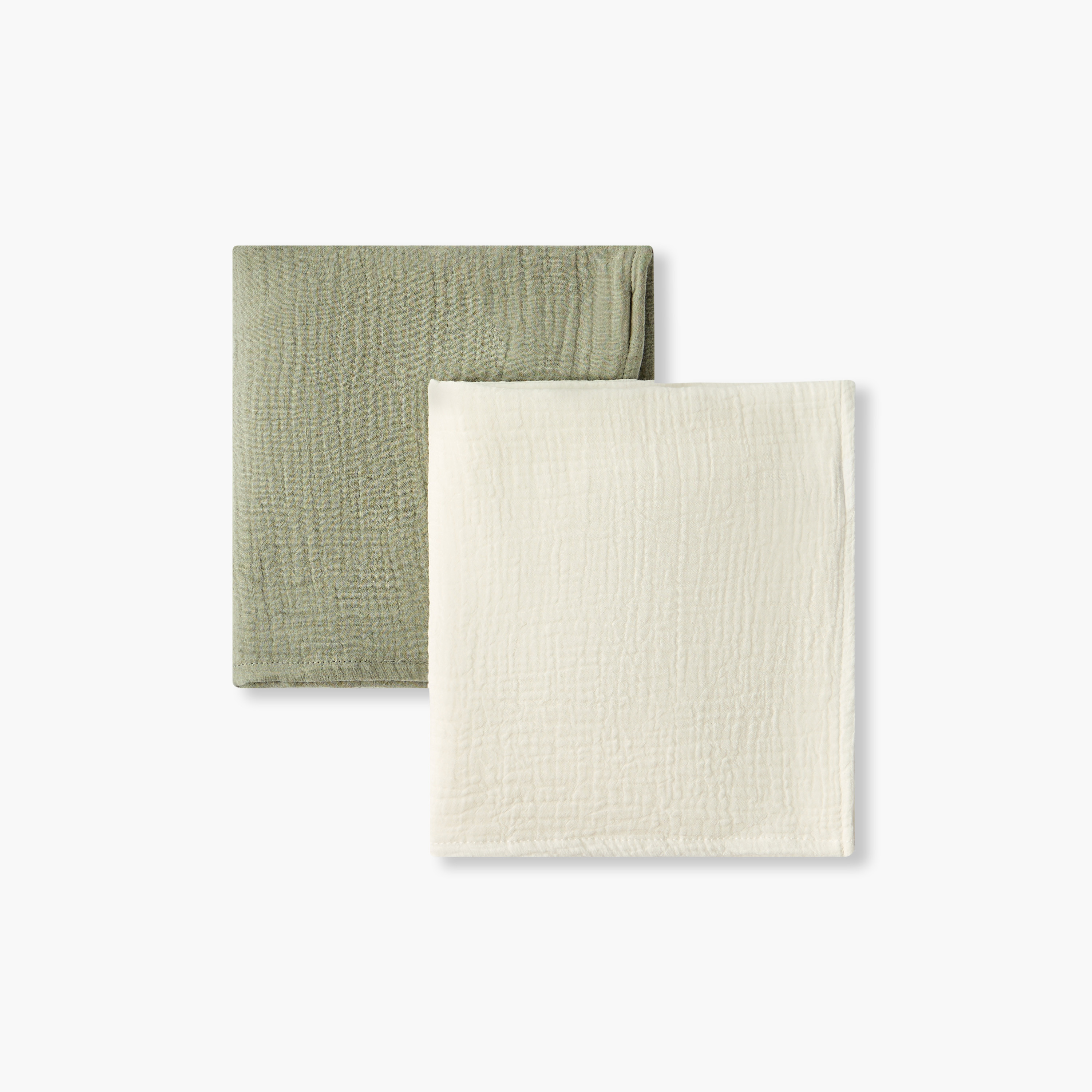 طقم من 2 - بطانية تقميط للأطفال مع شاش ناعم من جيجلز، 100x100 سم-baby-nursery-blanketsandswaddles-swaddlesandsleepingbags-image-3